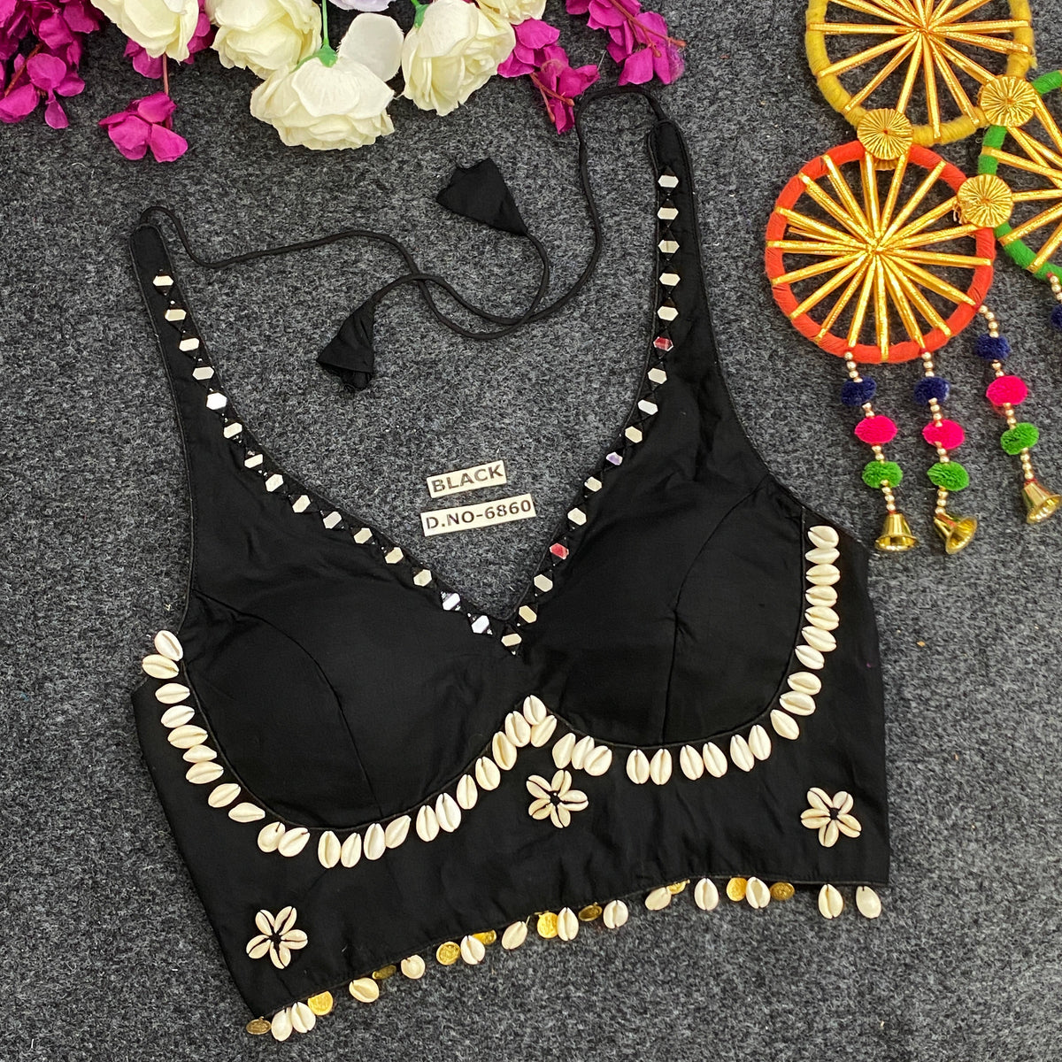 Navratri Stretchable Blouse - BL6860 – Mustard – view 11
