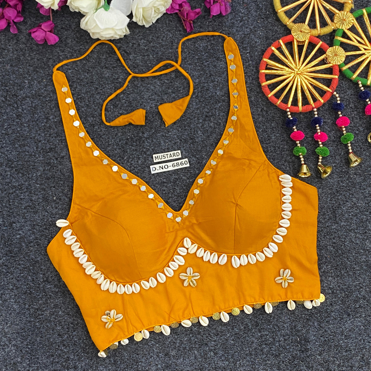 Navratri Stretchable Blouse - BL6860 – Maroon – view 12