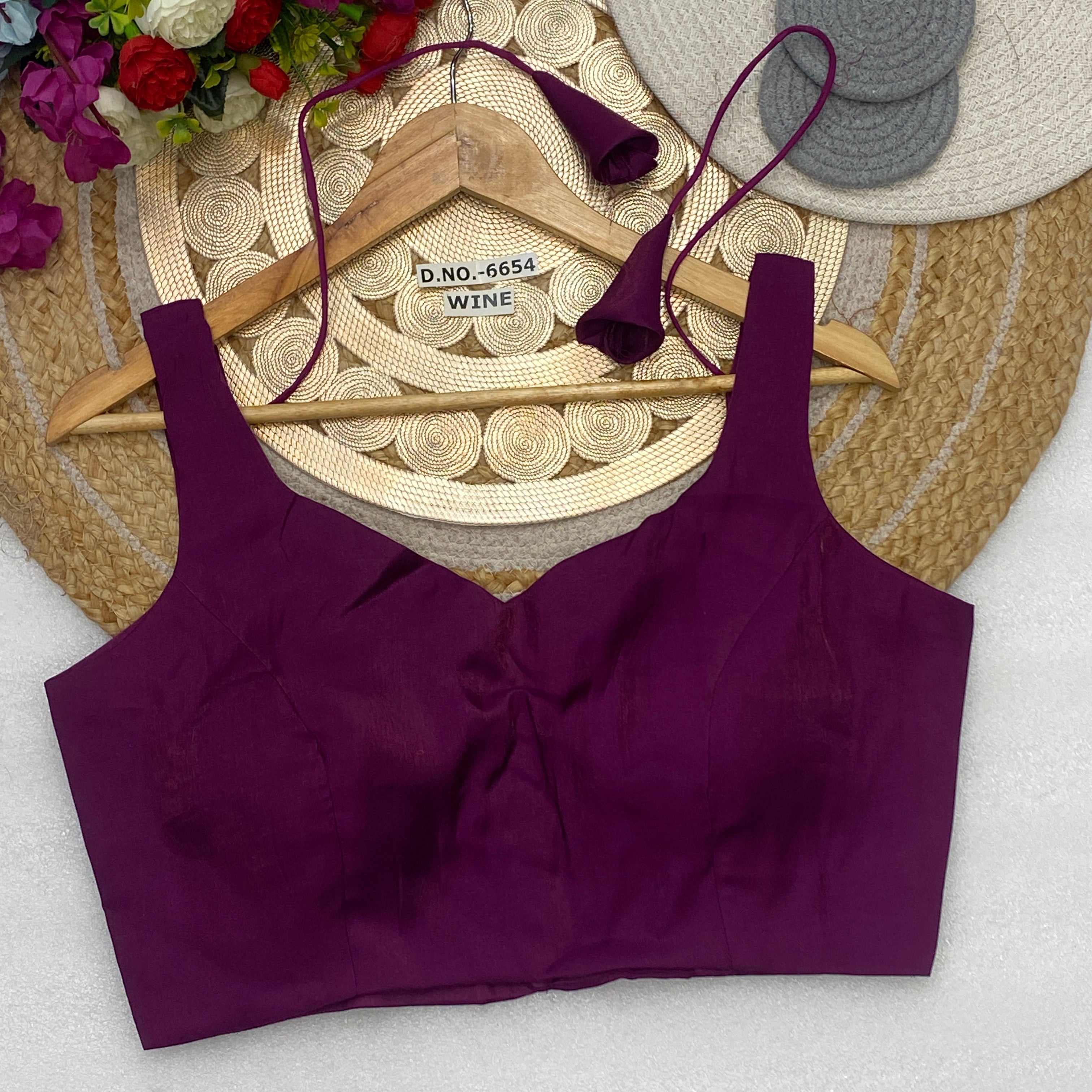 Premium Broad Strap Sleeveless Blouse - Seamless Finish Designer Wear - Des- 6654 – White – view 4