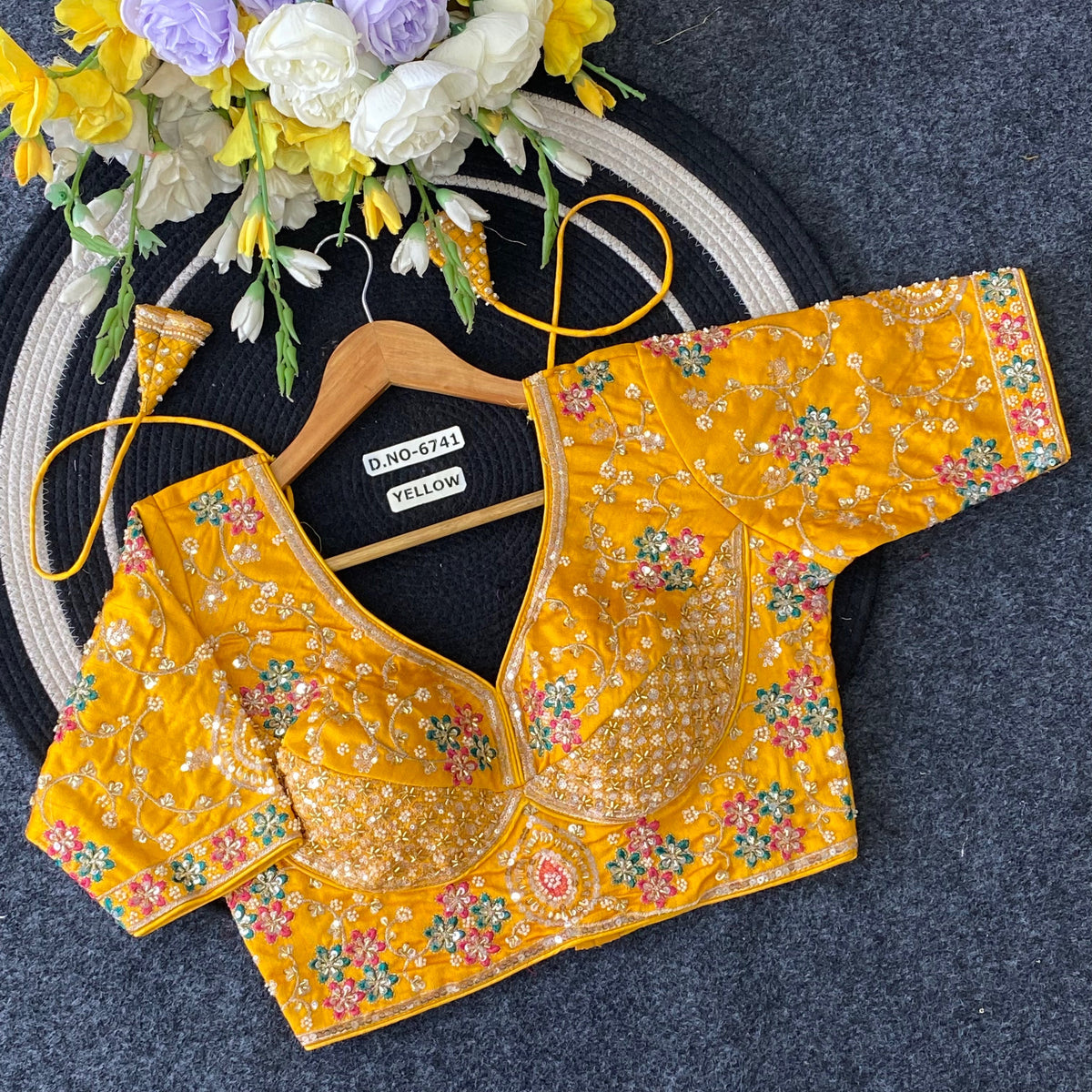 Italian Silk Bridal Blouse - Des- 6741 – Chiku – view 5