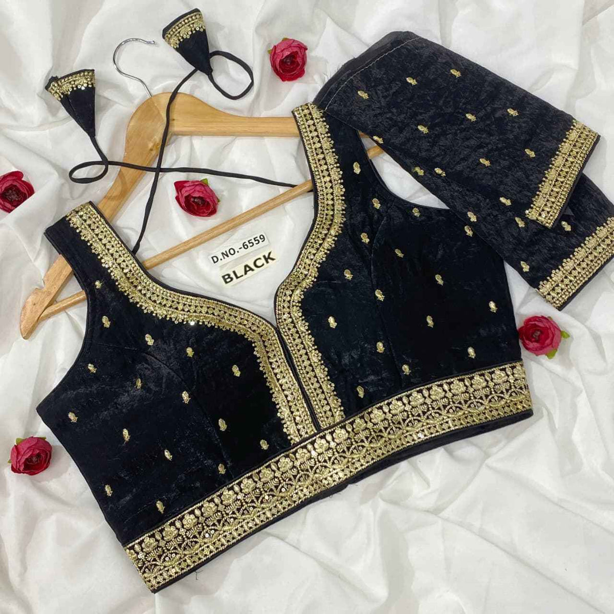 Fendy Silk Embroidered Blouse - Des- 6559 – Peacock – view 4