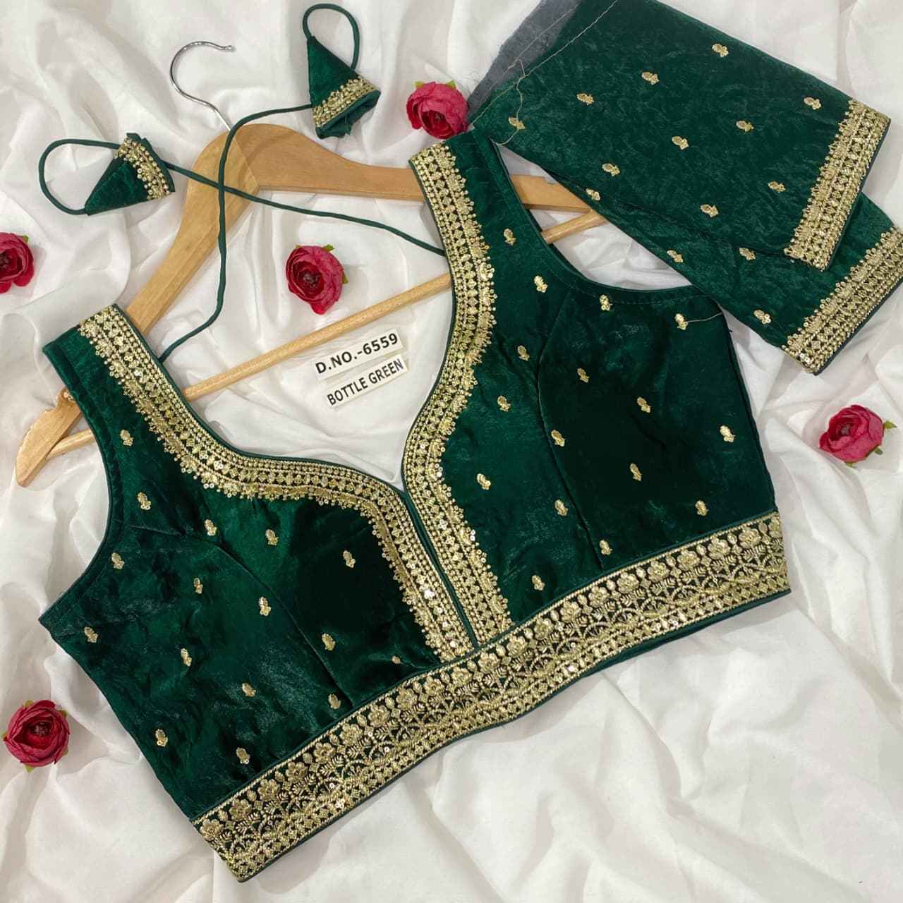 Fendy Silk Embroidered Blouse - Des- 6559 – Rani – view 7