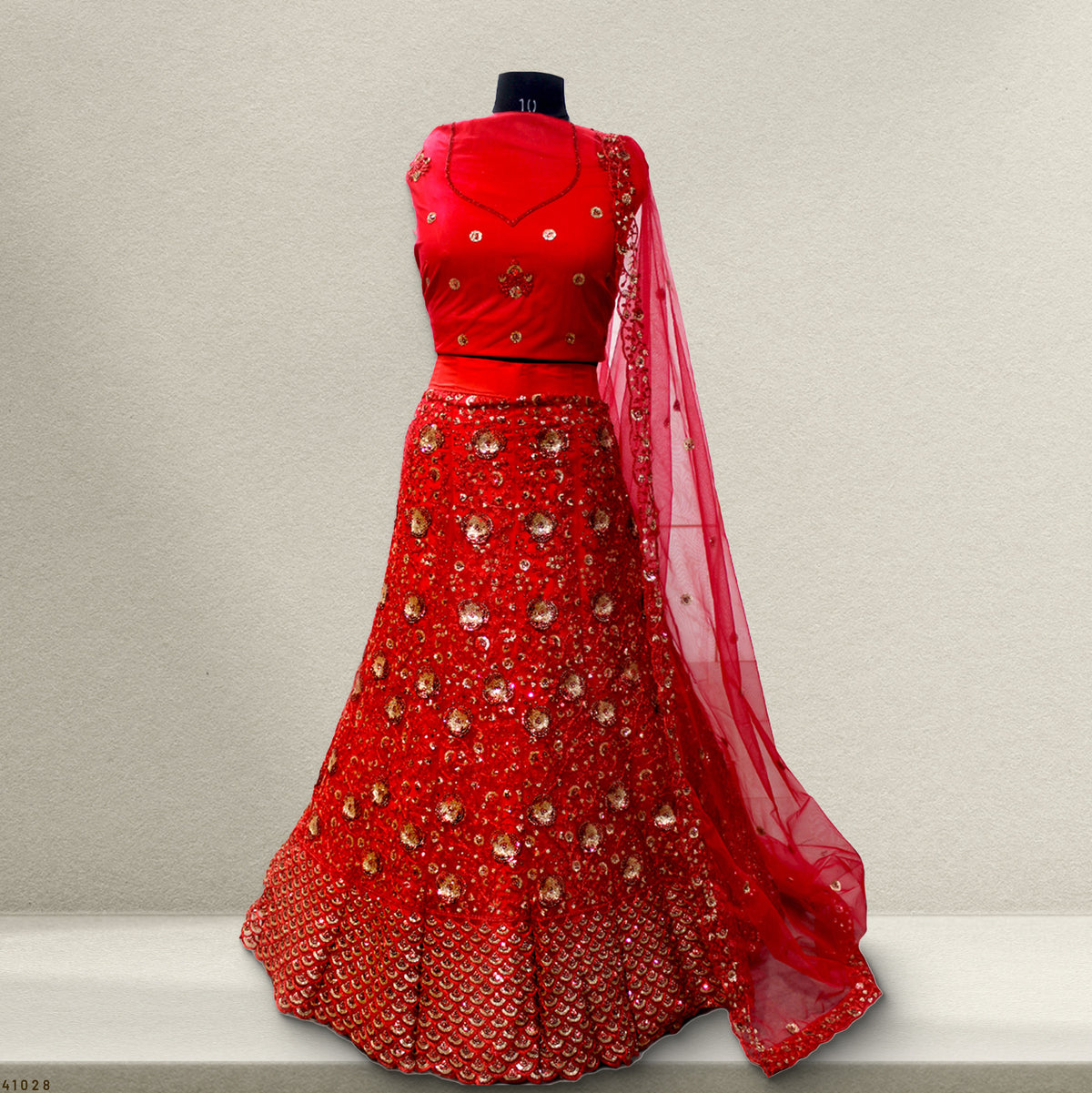 The Marwar Collection Edit: Red Heritage Lehenga Ensemble – Red – view 1