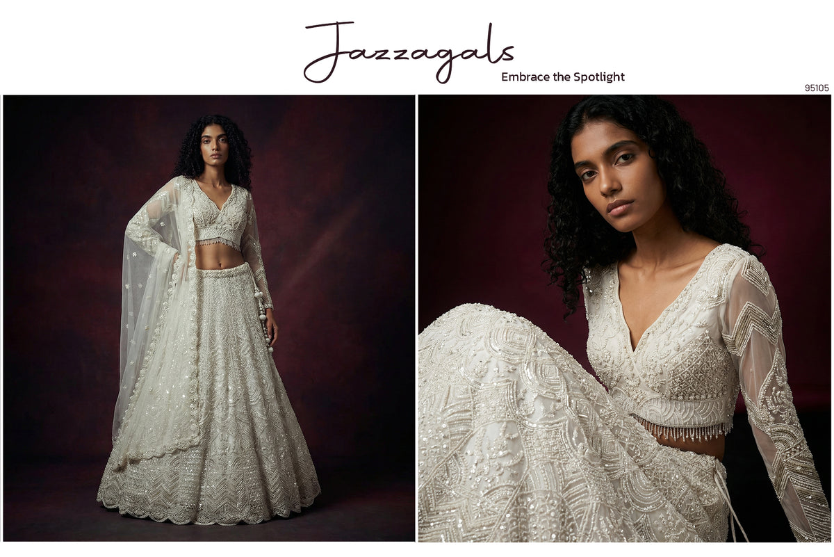 The Banaras Loom Heirloom: Black Net Lehenga Ensemble II – Black – view 7