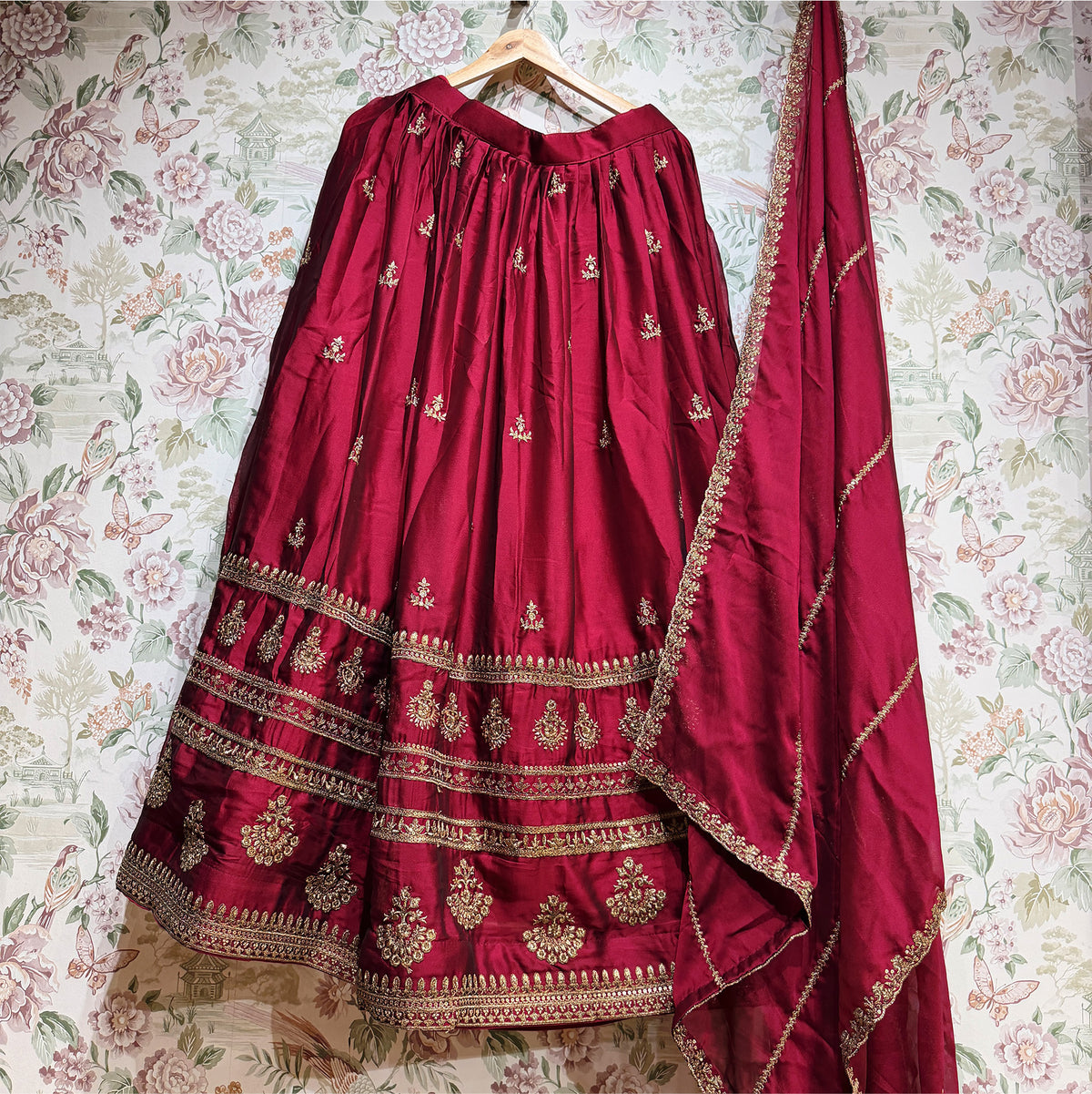 The Amber Fort Darbar: Yellow Heritage Lehenga Ensemble II – Yellow – view 2
