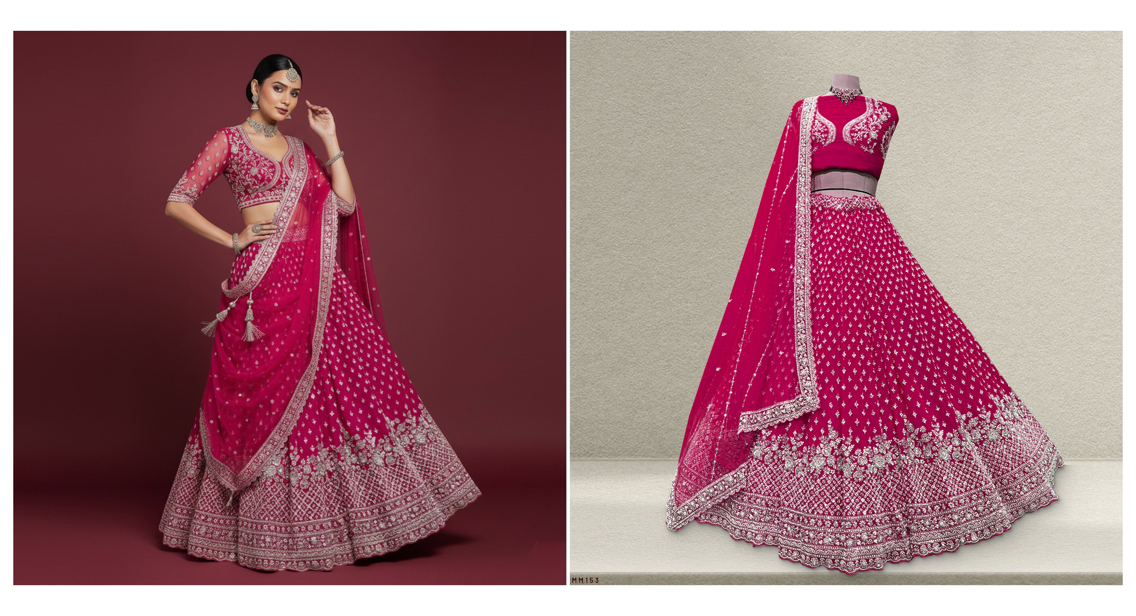 The Utsav Collection: Green Georgette Lehenga Ensemble IV – Green – view 2