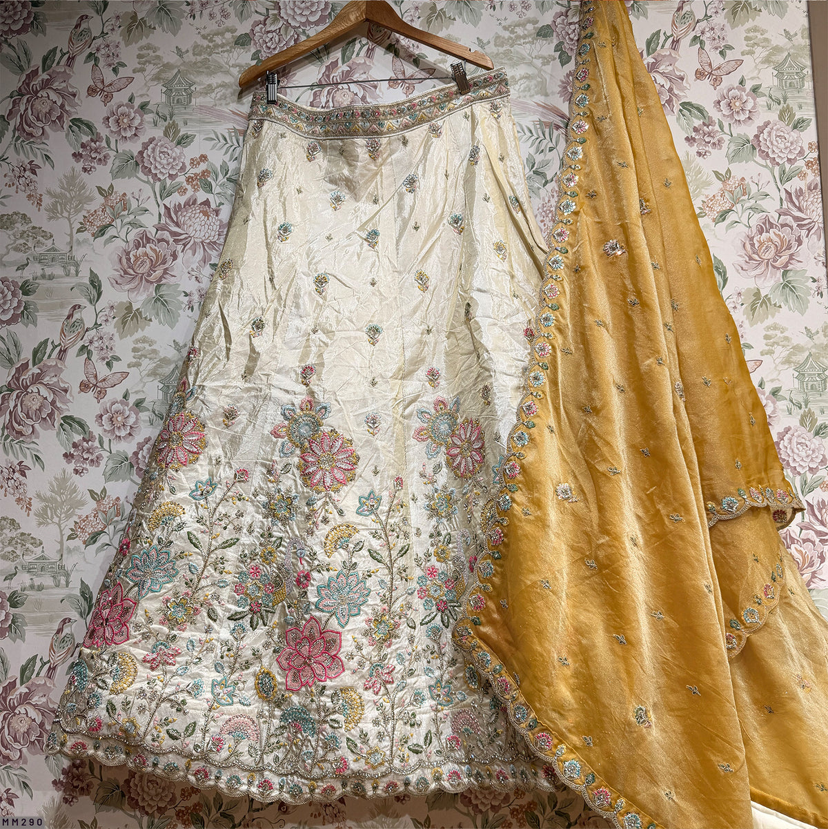 The Banaras Loom Edit: Ivory Heritage Lehenga Ensemble – Ivory – view 1