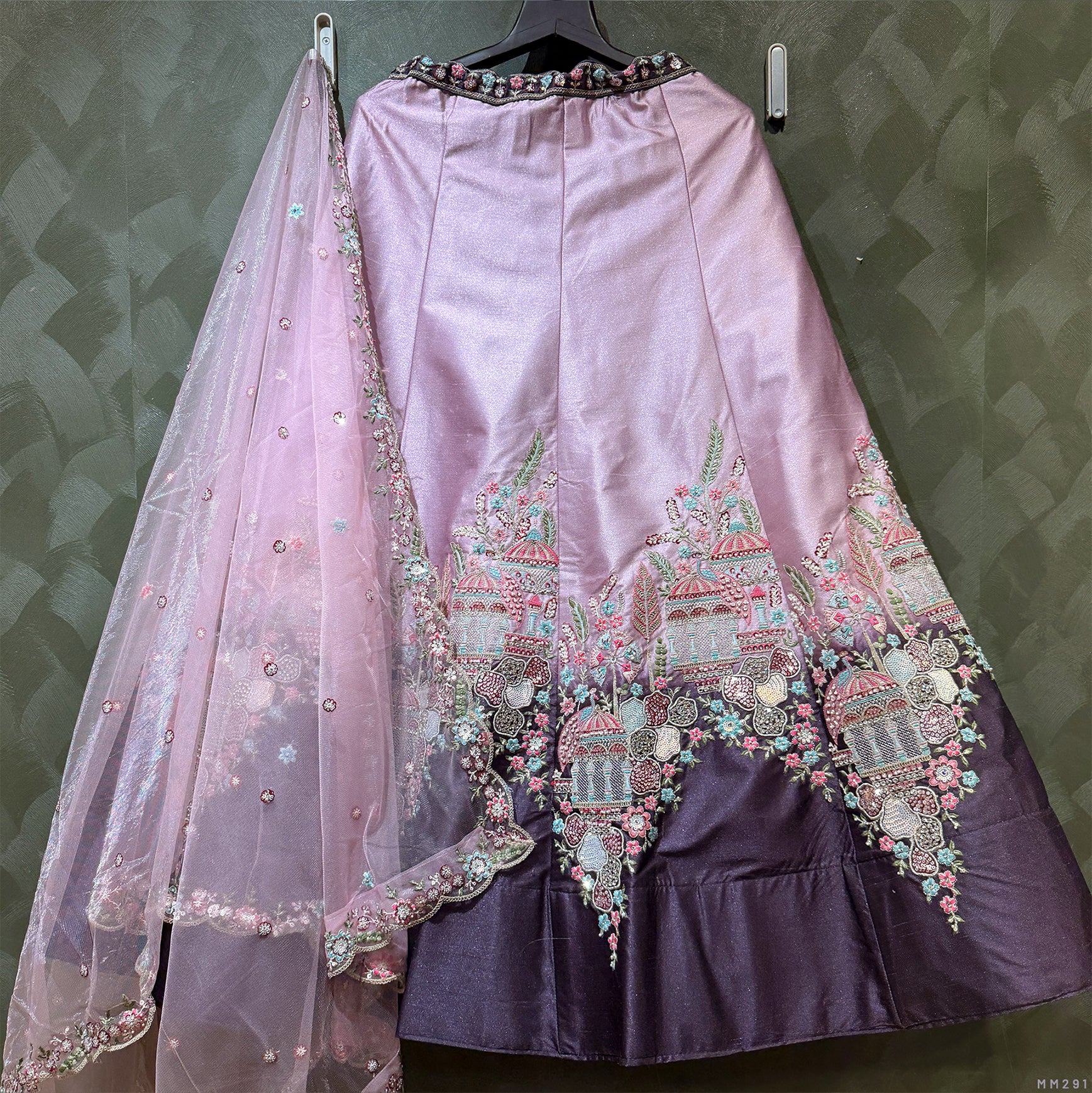 The Rajputana Darbar Edit: Lavender Heritage Lehenga Ensemble II – Lavender – view 1