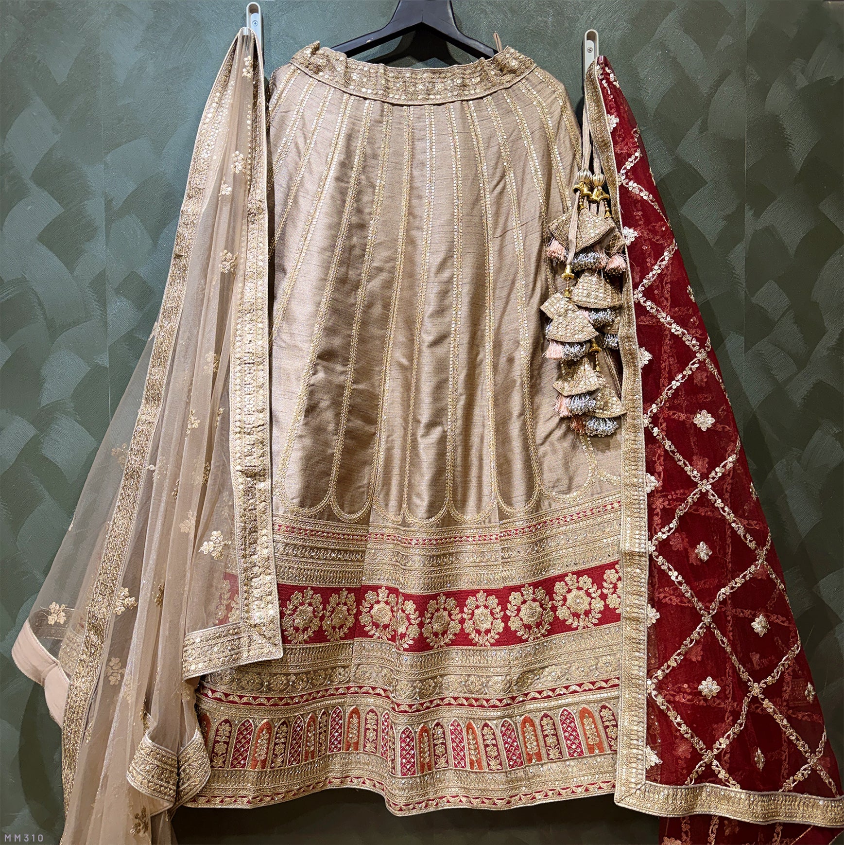 The Kashi Trousseau Heirloom: Ivory Silk Lehenga Ensemble – Ivory – view 1