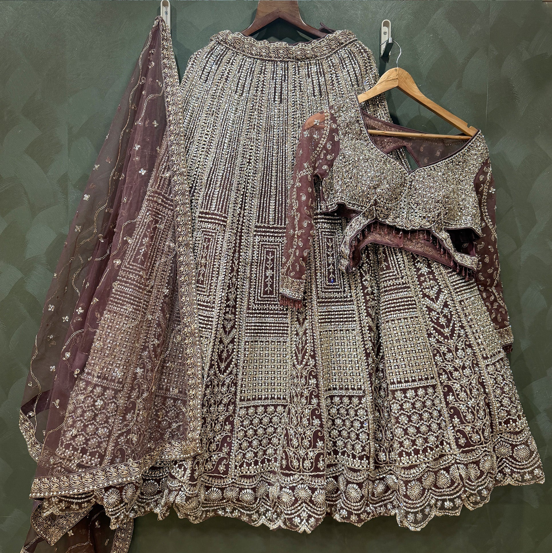 The Aarohi Collection: Lavender Heritage Lehenga Ensemble II – Lavender – view 1