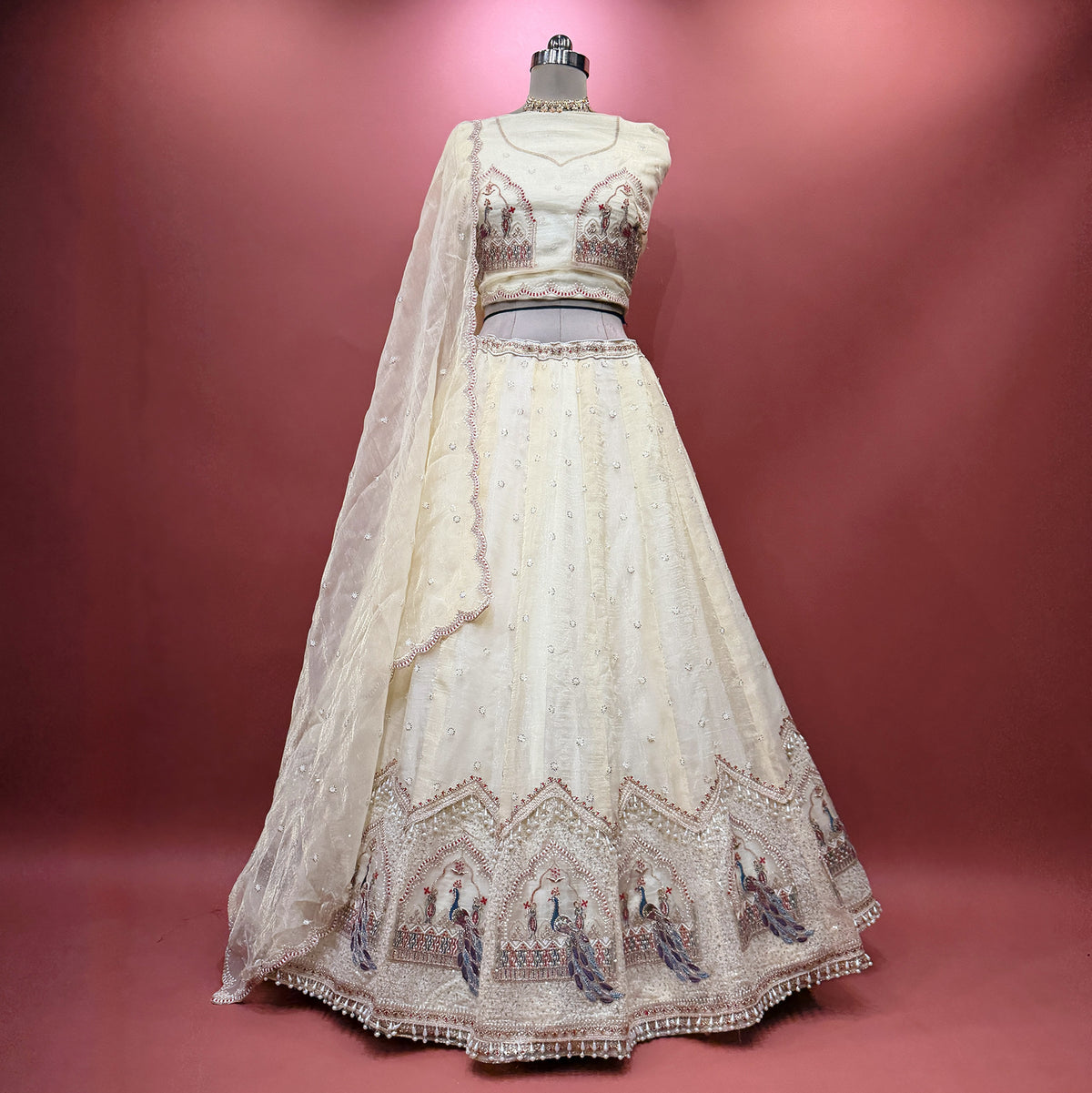 The Marwar Collection Edit: Ivory Heritage Lehenga Ensemble II – Ivory – view 1