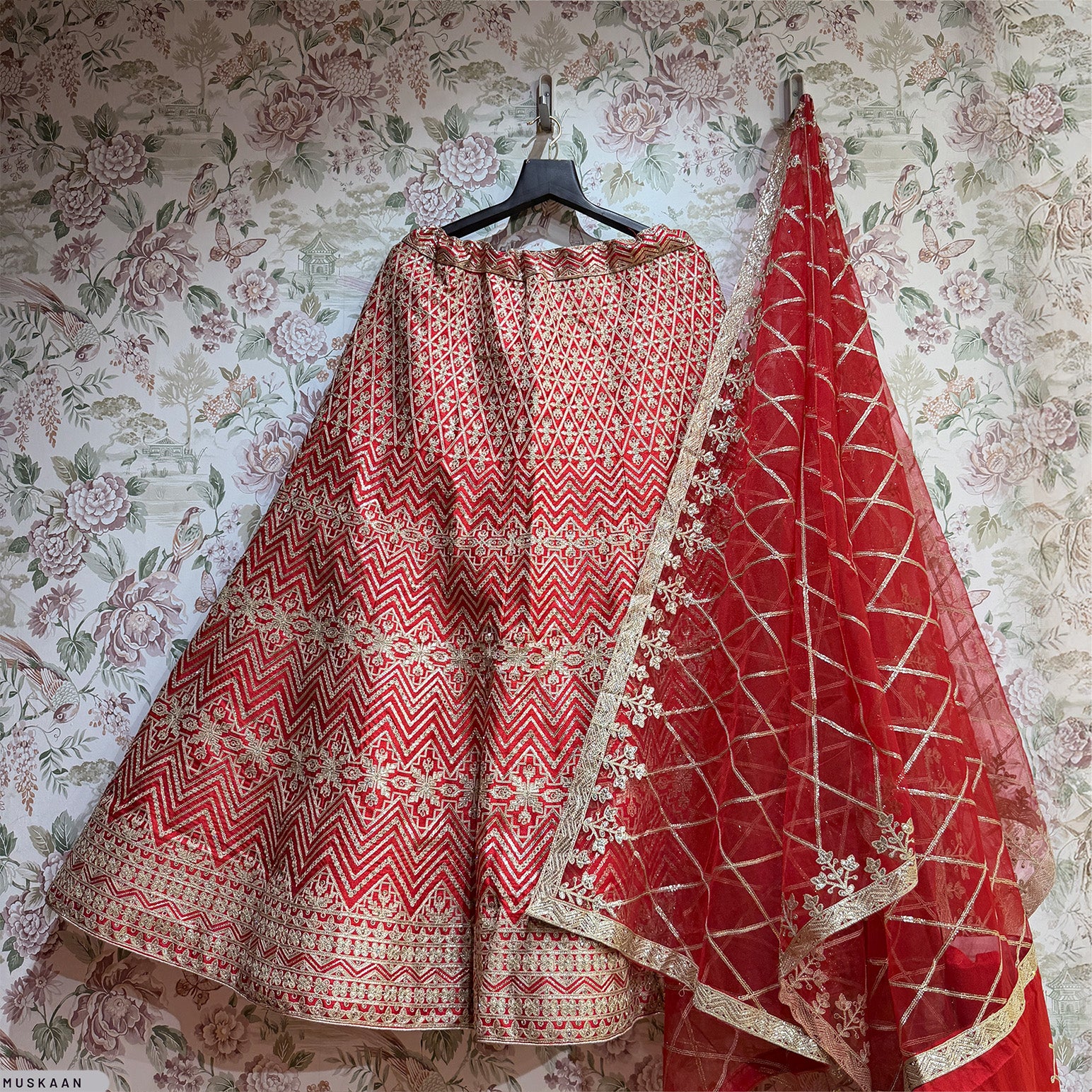 The Amber Fort Heirloom: Blue Heritage Lehenga Ensemble II – Blue – view 5