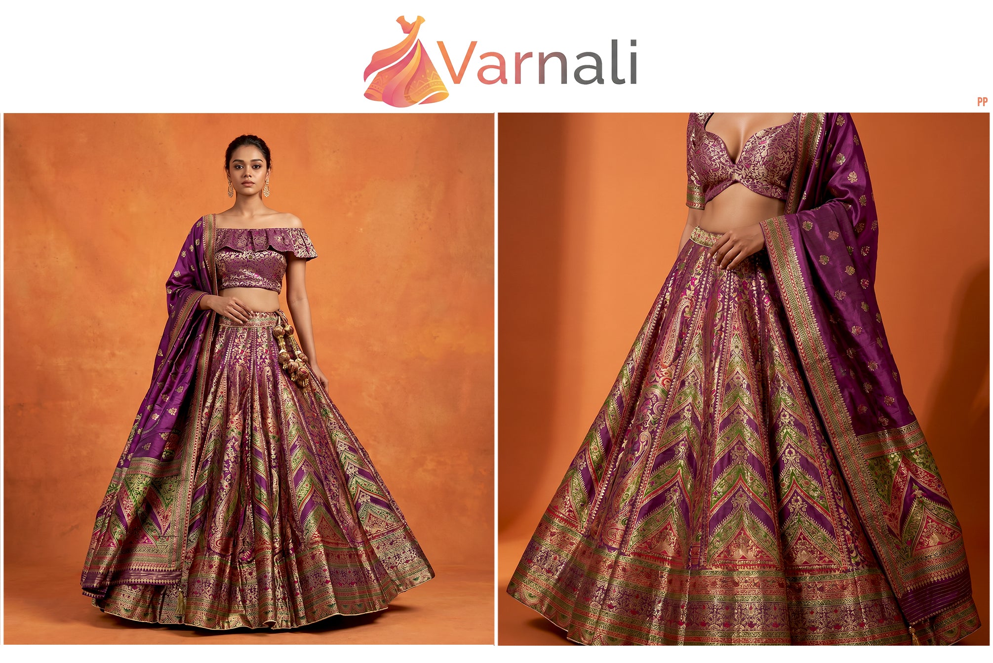 The Aarohi Edit: Green Heritage Lehenga Ensemble – Green – view 5