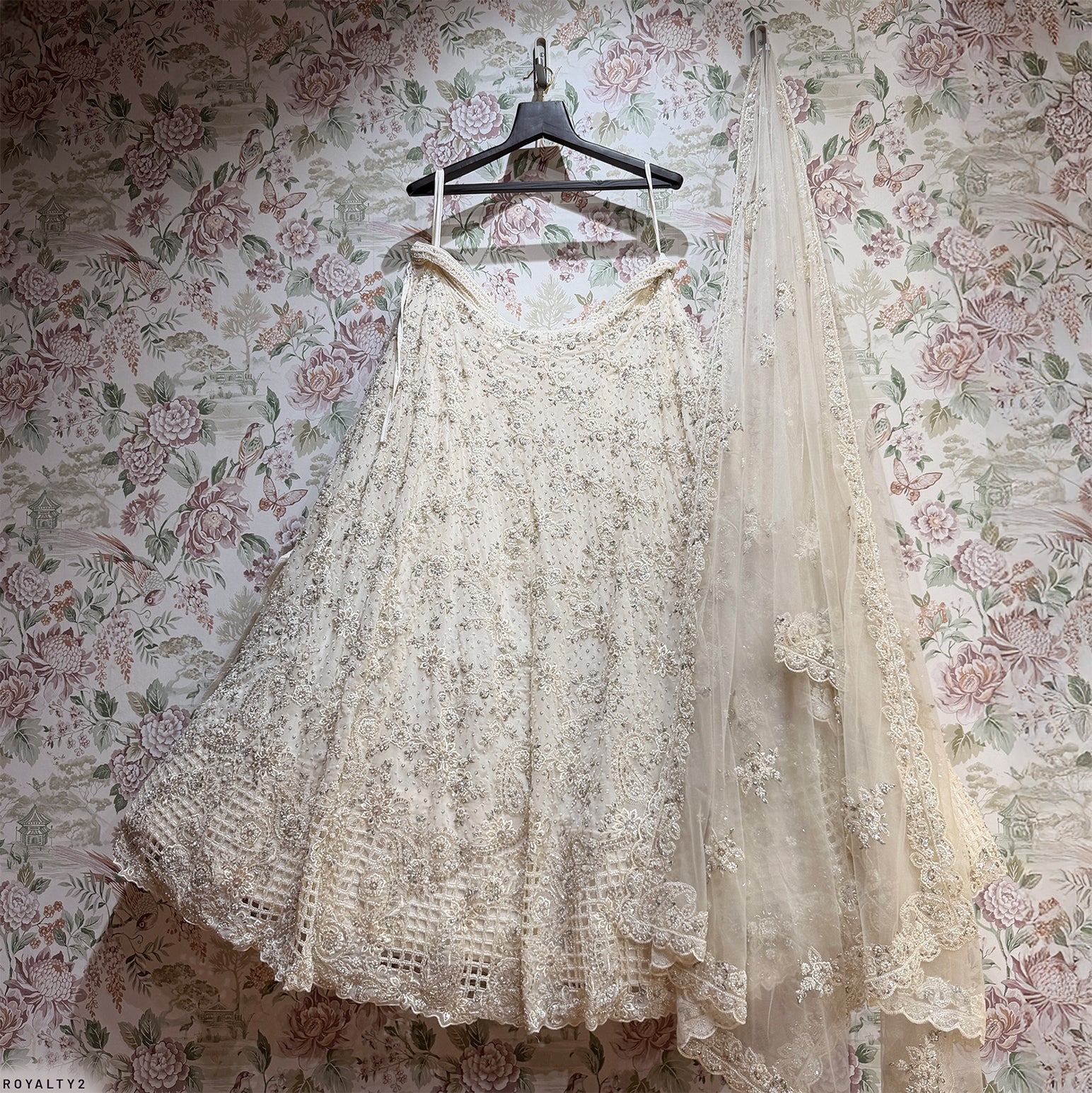 The Jaipur Palace Collection: Pink Heritage Lehenga Ensemble IV – Baby Pink – view 4