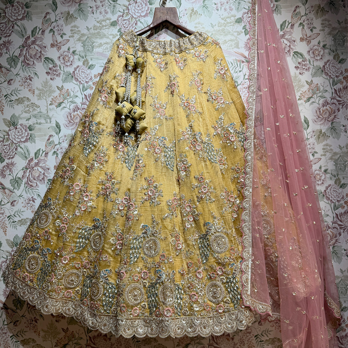 The Parampara Edit: Blue Heritage Lehenga Ensemble IV – Blue – view 7