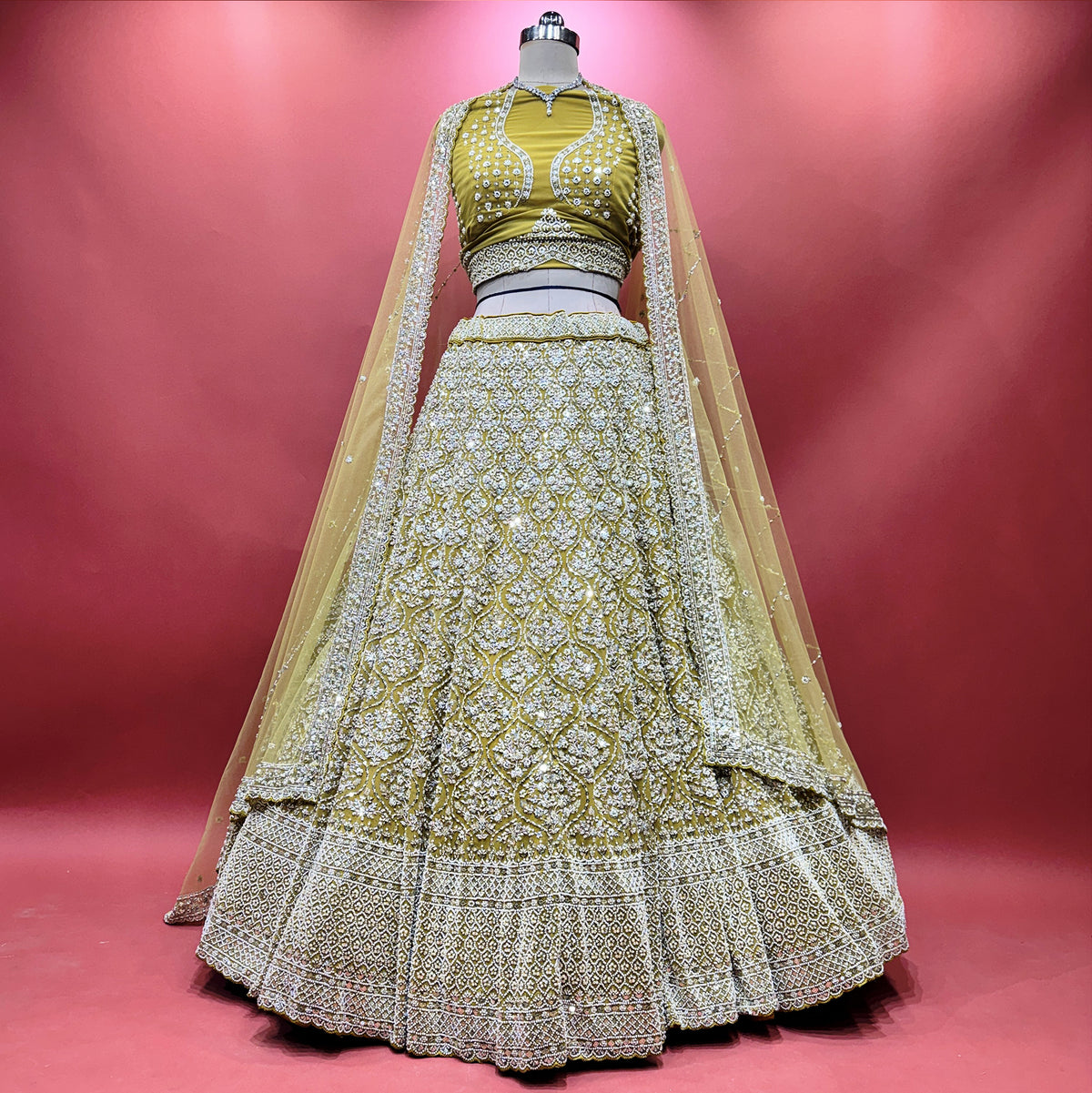 The Kalyani Darbar: Lavender Heritage Lehenga Ensemble IV – Lavender – view 6