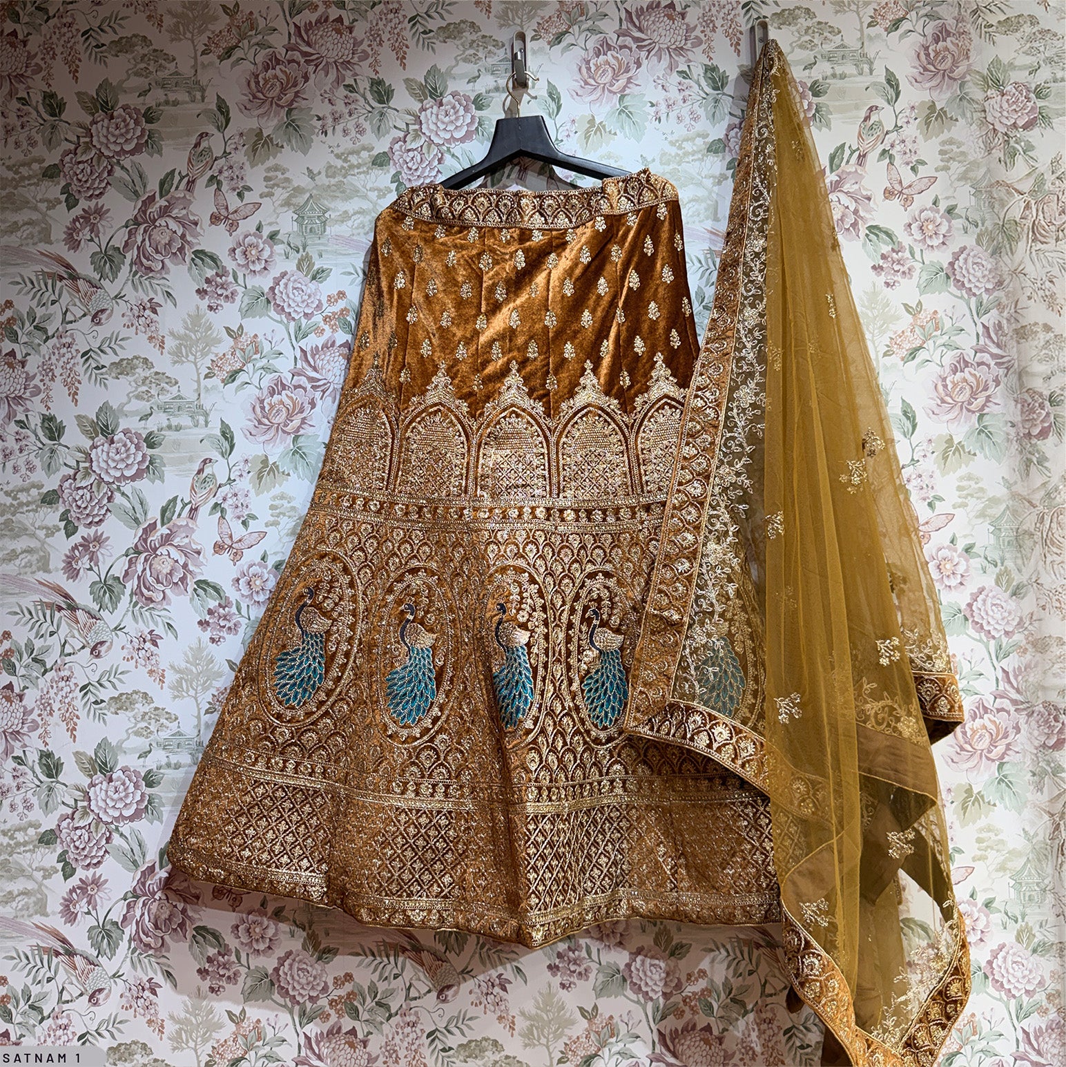 The Ananda Darbar: Gold Heritage Lehenga Ensemble I – Gold – view 1