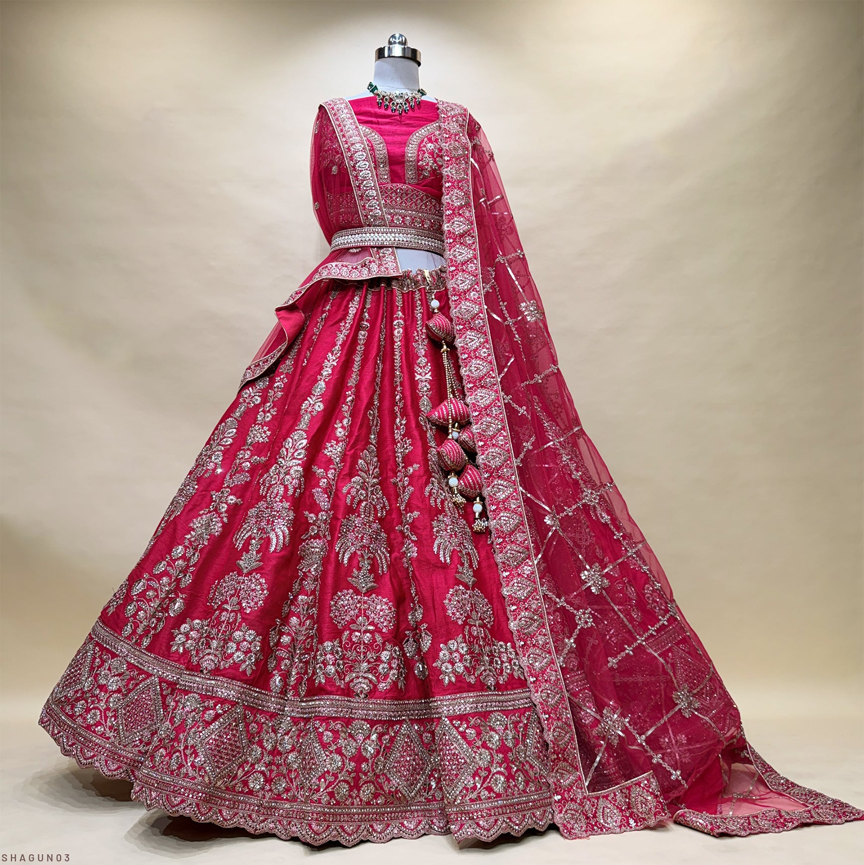 The Marwar Collection Edit: Pink Heritage Lehenga Ensemble I – Pink – view 1