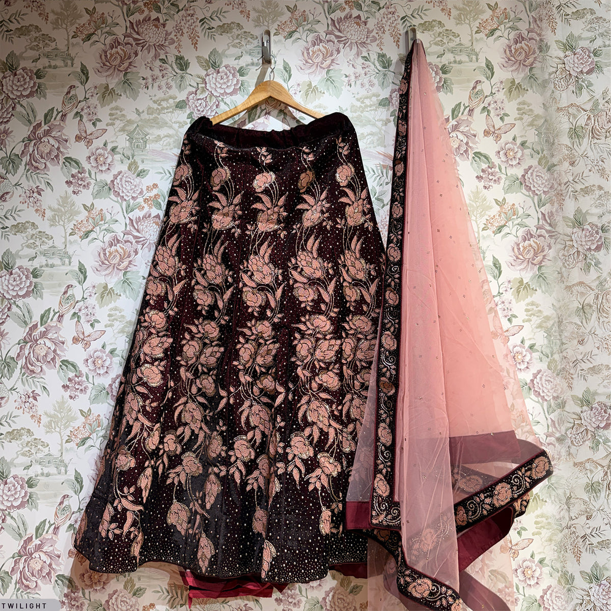 The Jaipur Palace Collection: Black Heritage Lehenga Ensemble IV – Black – view 1