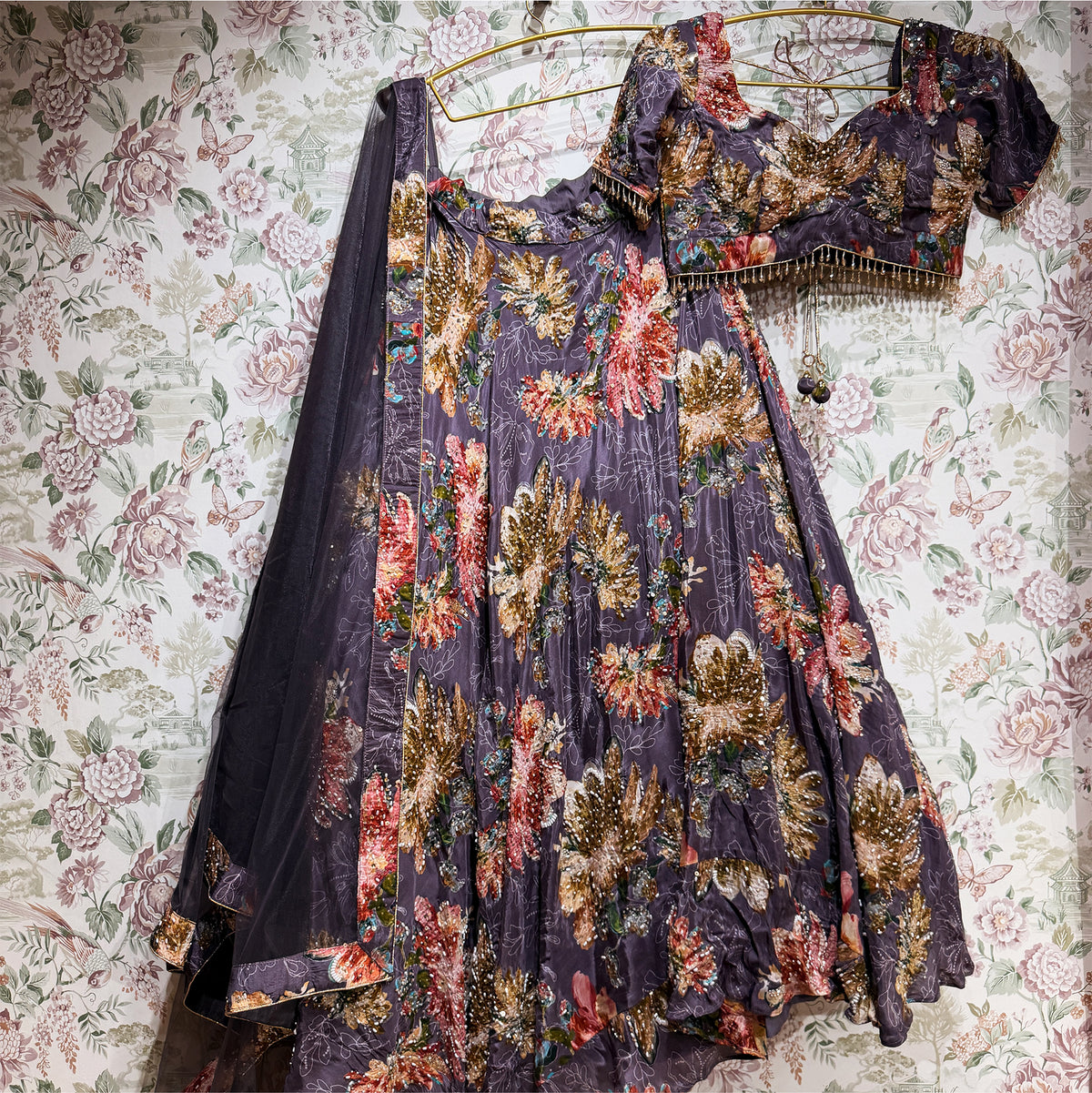 The Utsav Collection: Lavender Heritage Lehenga Ensemble I – Lavender – view 1