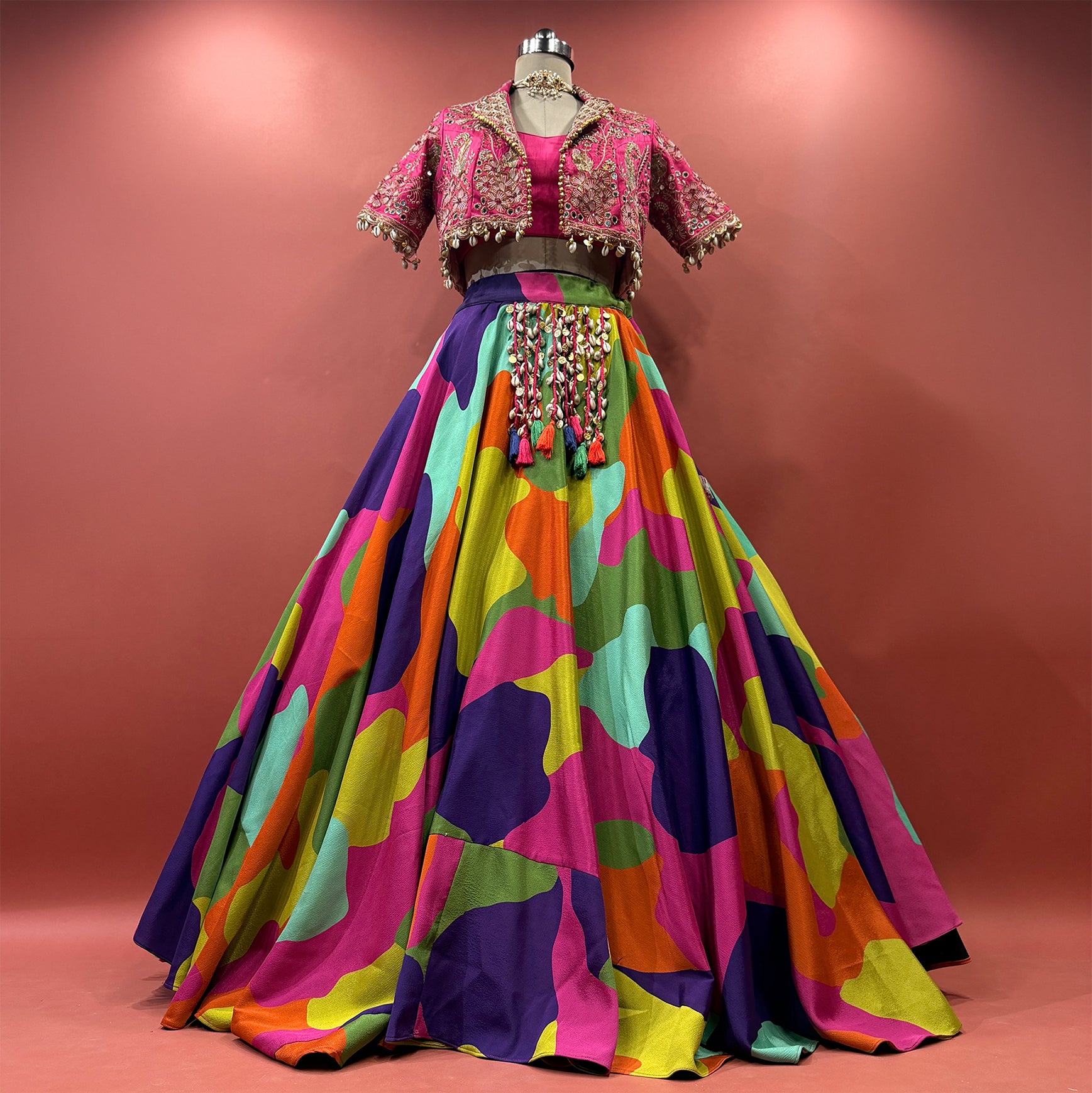 The Utsav Edit: Multi Colour Heritage Lehenga Ensemble III – Multi Colour – view 1