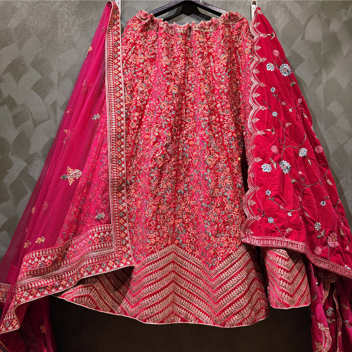 The Rajputana Darbar Edit: Maroon Heritage Lehenga Ensemble I – Maroon – view 2