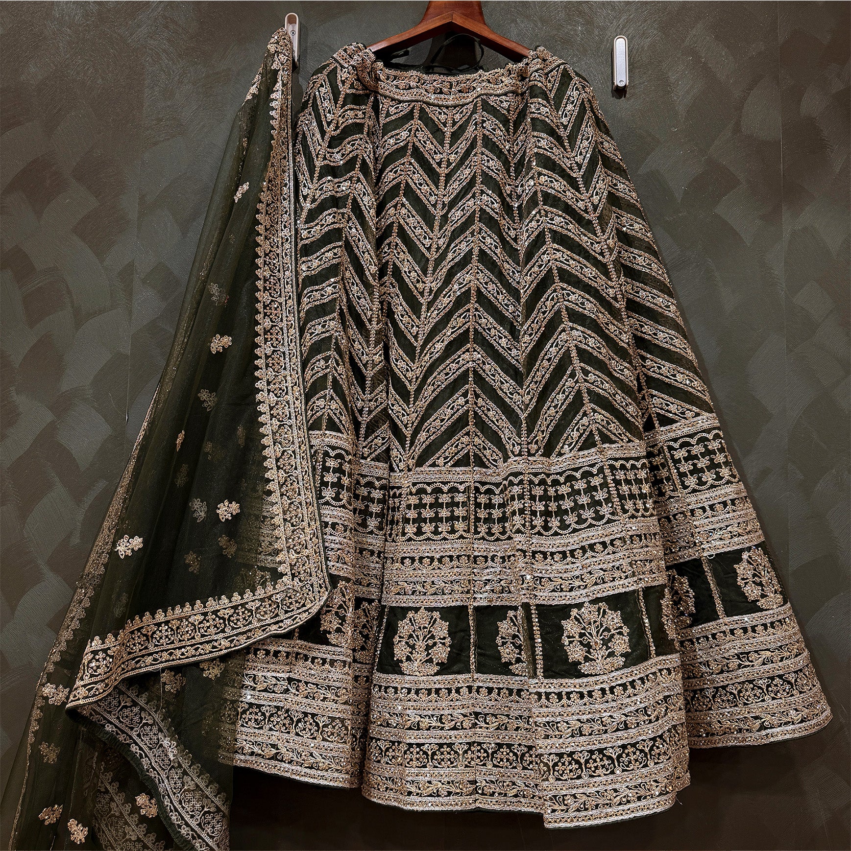 The Vivaha Heirloom: Heritage Lehenga Ensemble III – Blue – view 2