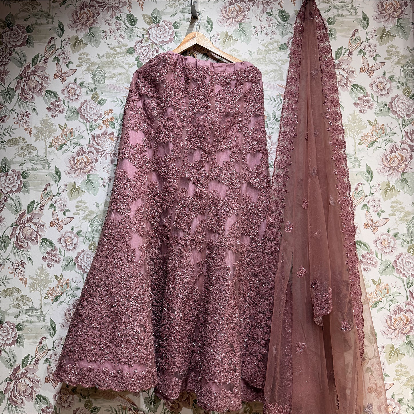 The Shagun Heirloom: Pink Heritage Lehenga Ensemble IV – Baby Pink – view 1