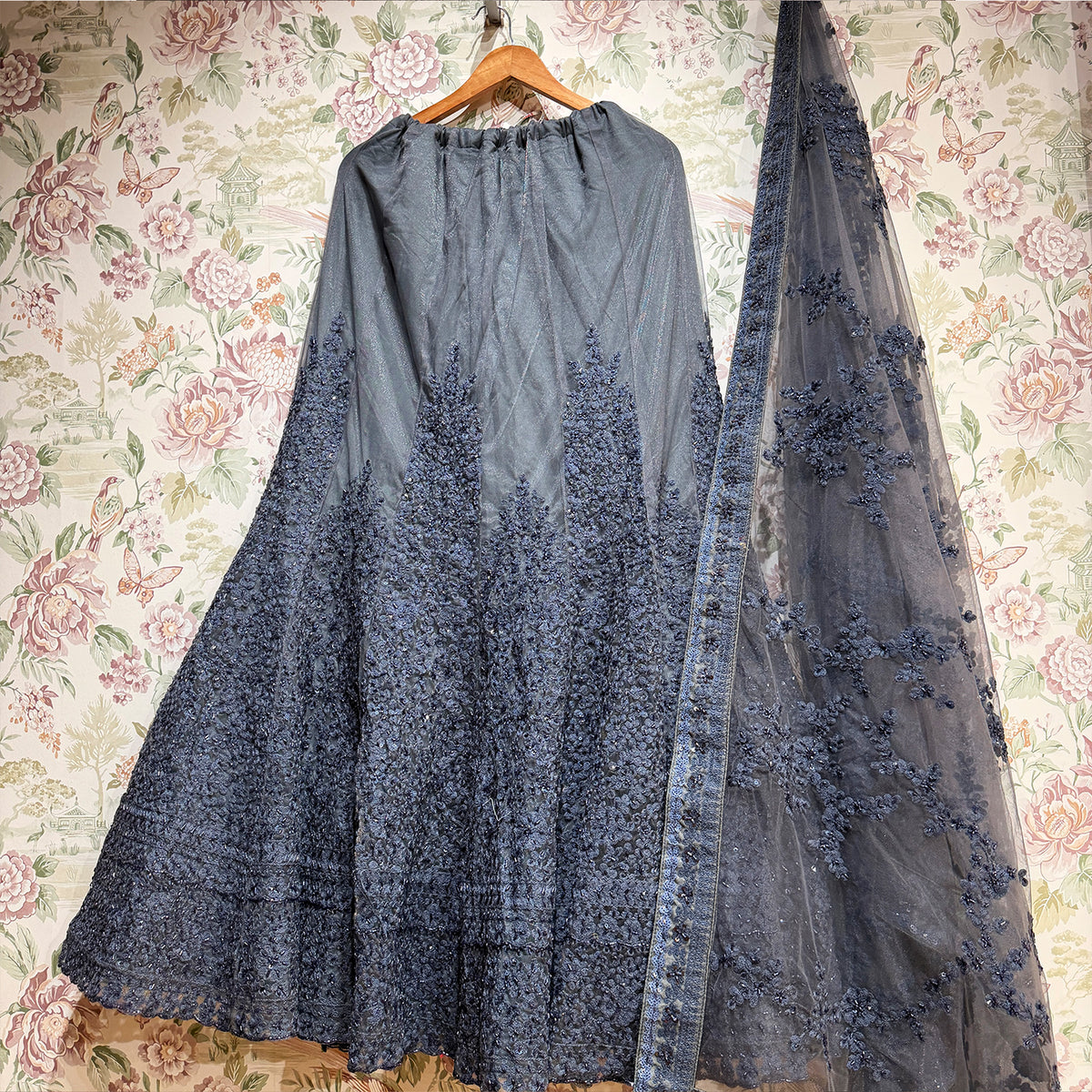 The Shagun Heirloom: Pink Heritage Lehenga Ensemble IV – Baby Pink – view 2