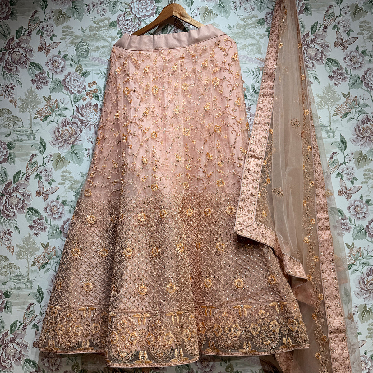 The Amber Fort Heirloom: Yellow Heritage Lehenga Ensemble II – Yellow – view 3