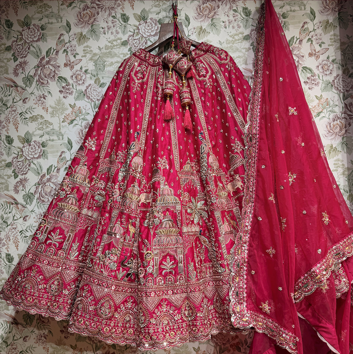The Shringar Palace Edit: Pink Lehenga Ensemble - Pink - view 1
