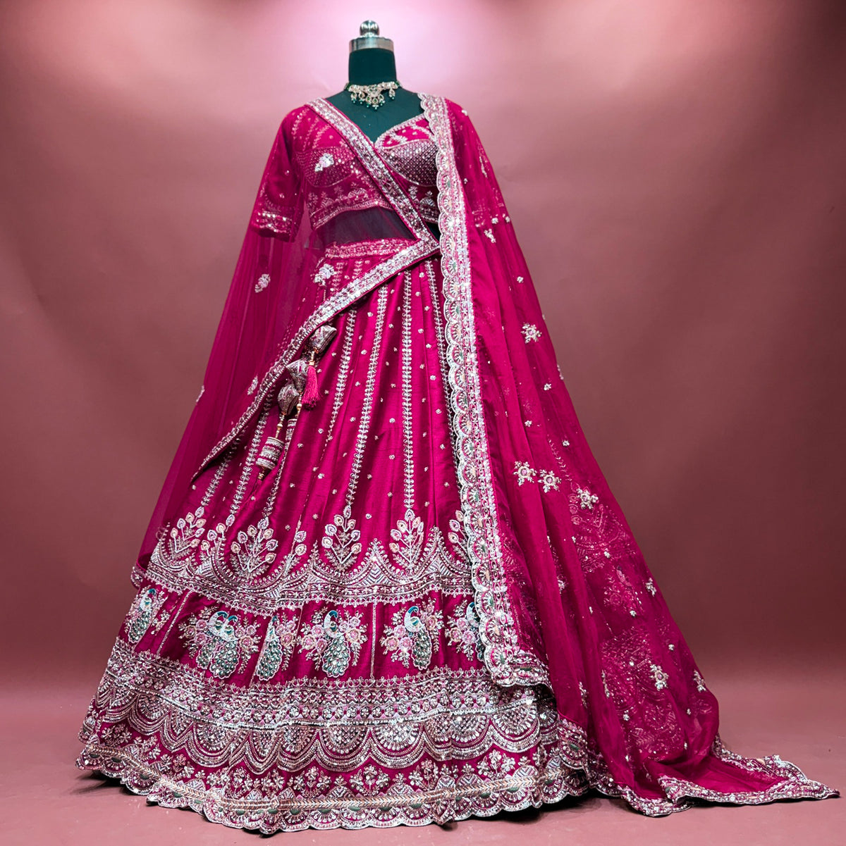 The Shringar Palace Edit: Maroon Lehenga Ensemble - Rani - view 3