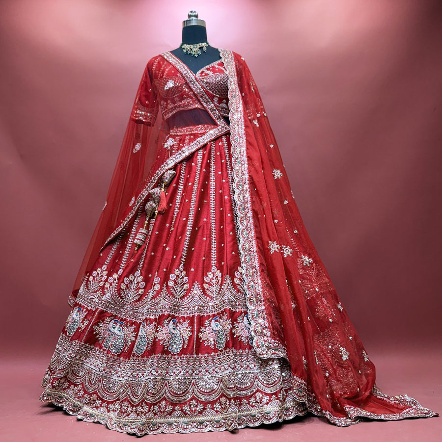 The Shringar Palace Edit: Maroon Lehenga Ensemble