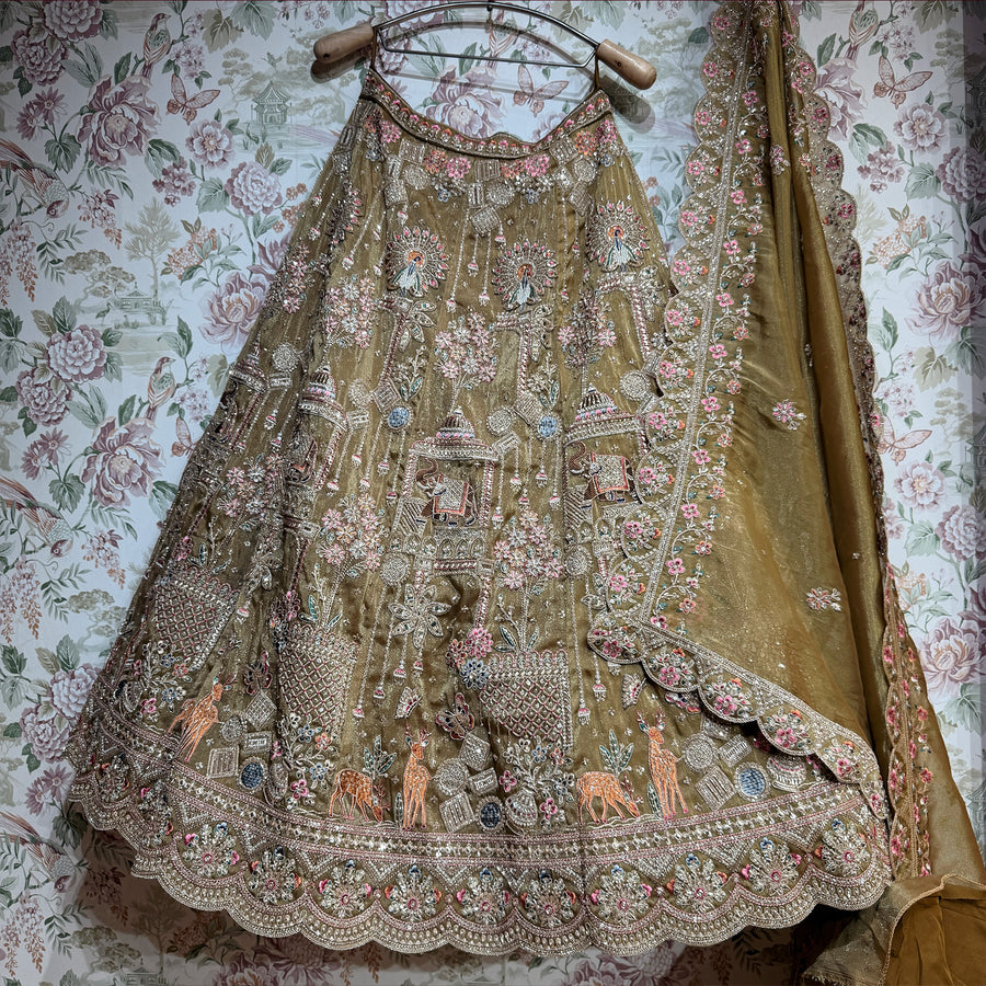 The Gulmohar Collection: Peach Lehenga Ensemble II