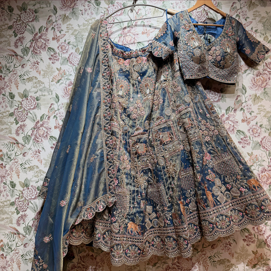 The Gulmohar Collection: Peach Lehenga Ensemble II