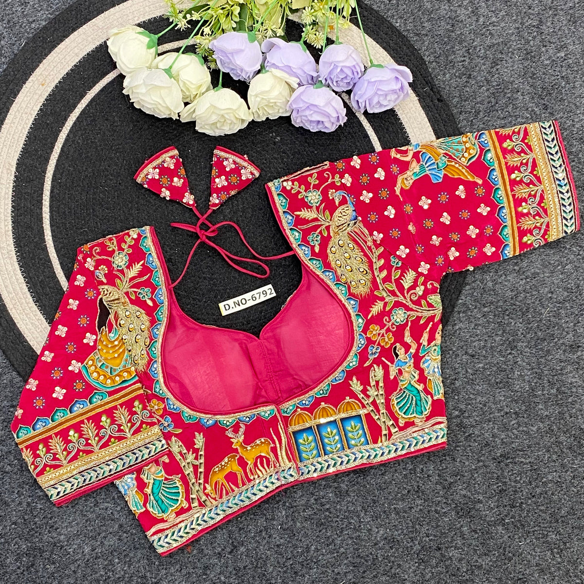 Navratri Crepe Viscose Blouse - Des- 6792