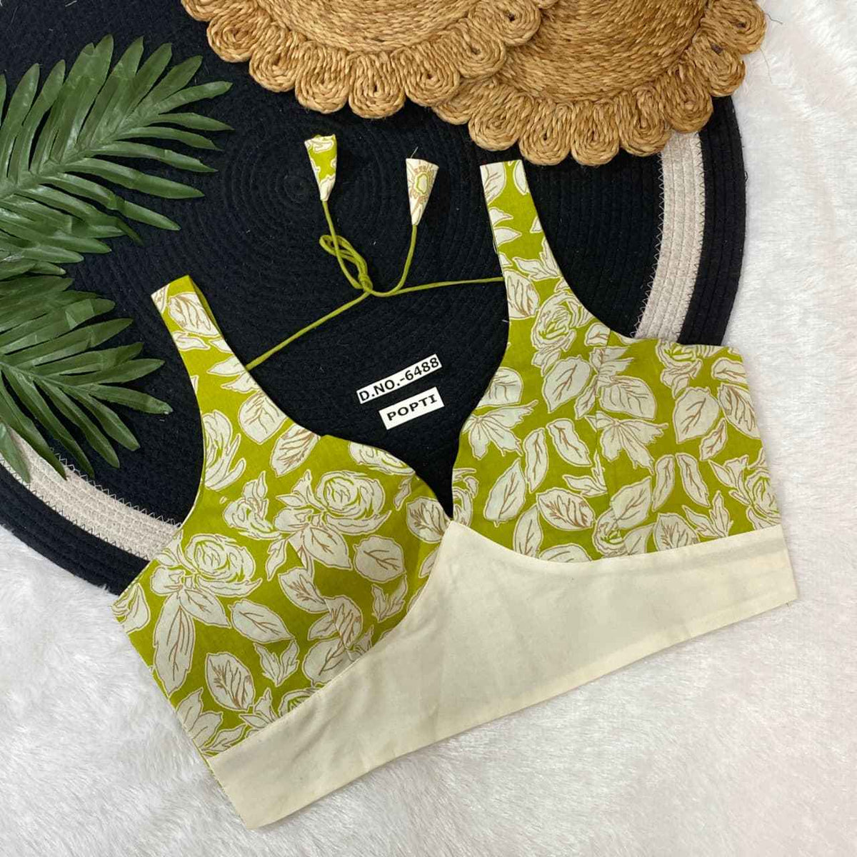 Khadi Cotton Designer Blouse - Des- 6488 – Popti – view 1