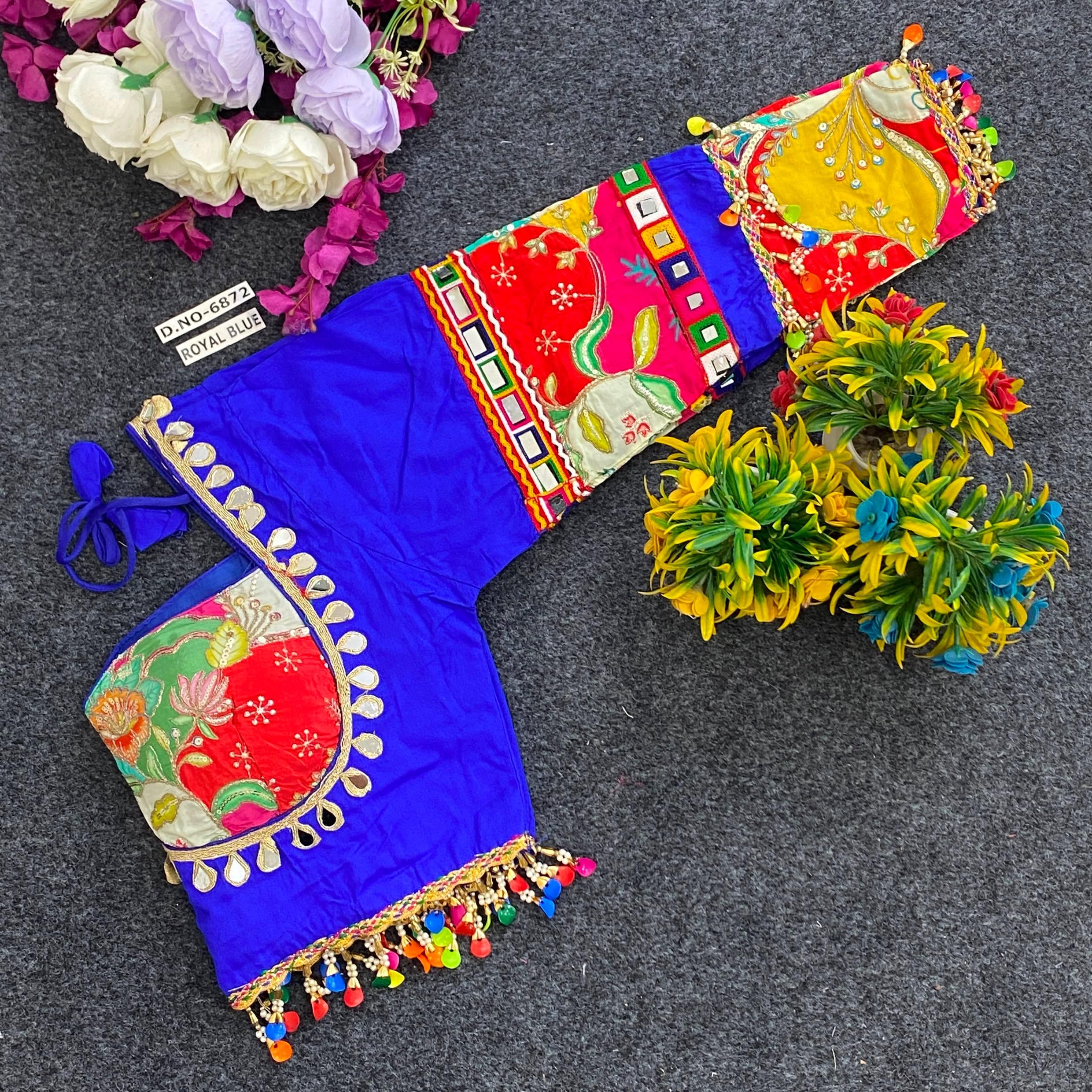 Navratri Masaba Pattern Full Sleeve Blouse - Des- 6872 – Popti – view 9