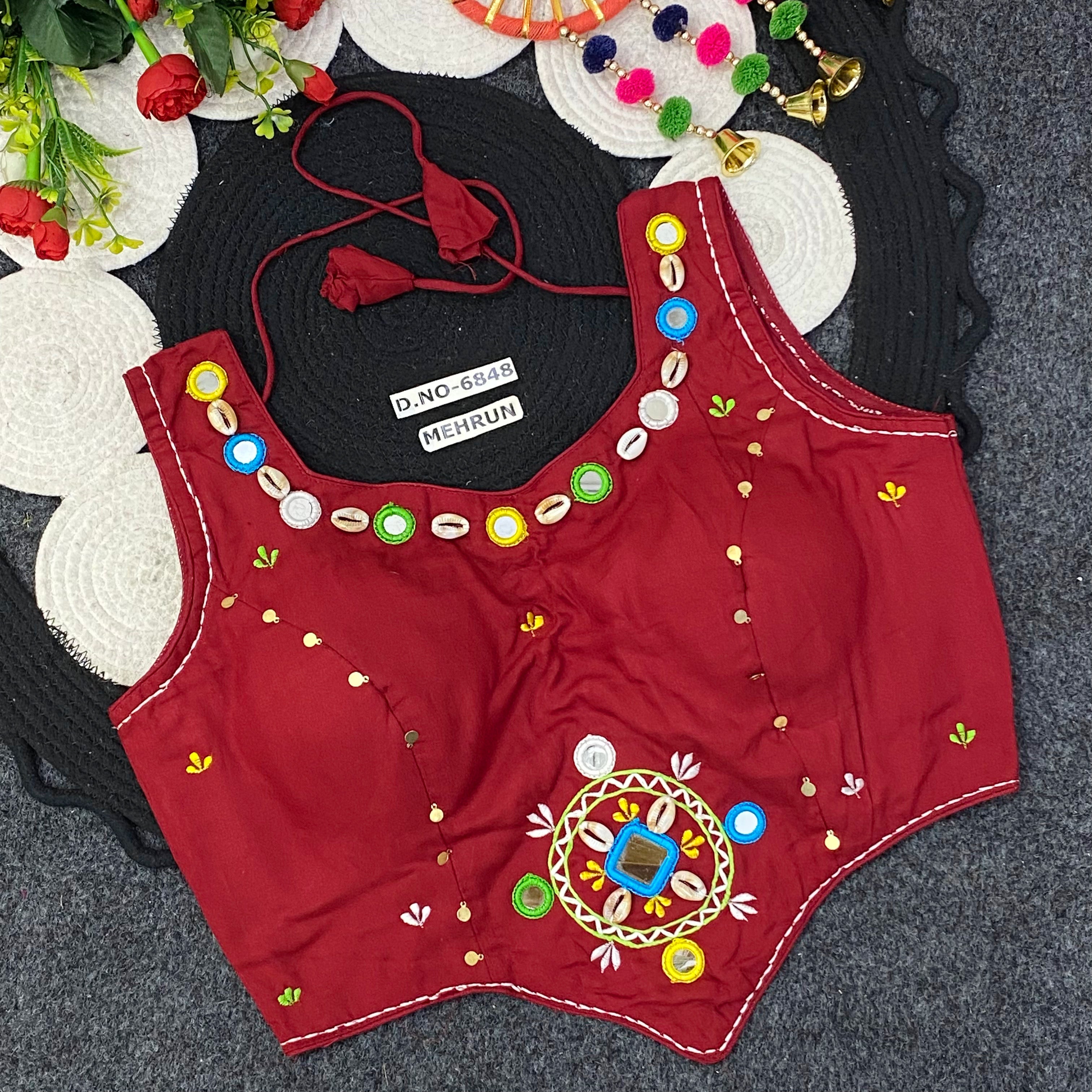 Navratri Designer Blouse - Des- 6848 – Off White – view 1