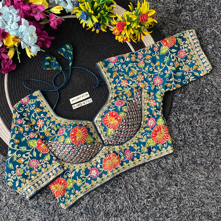 Viscose Crepe  Sabyasachi Pattern Blouse - Des- 6791
