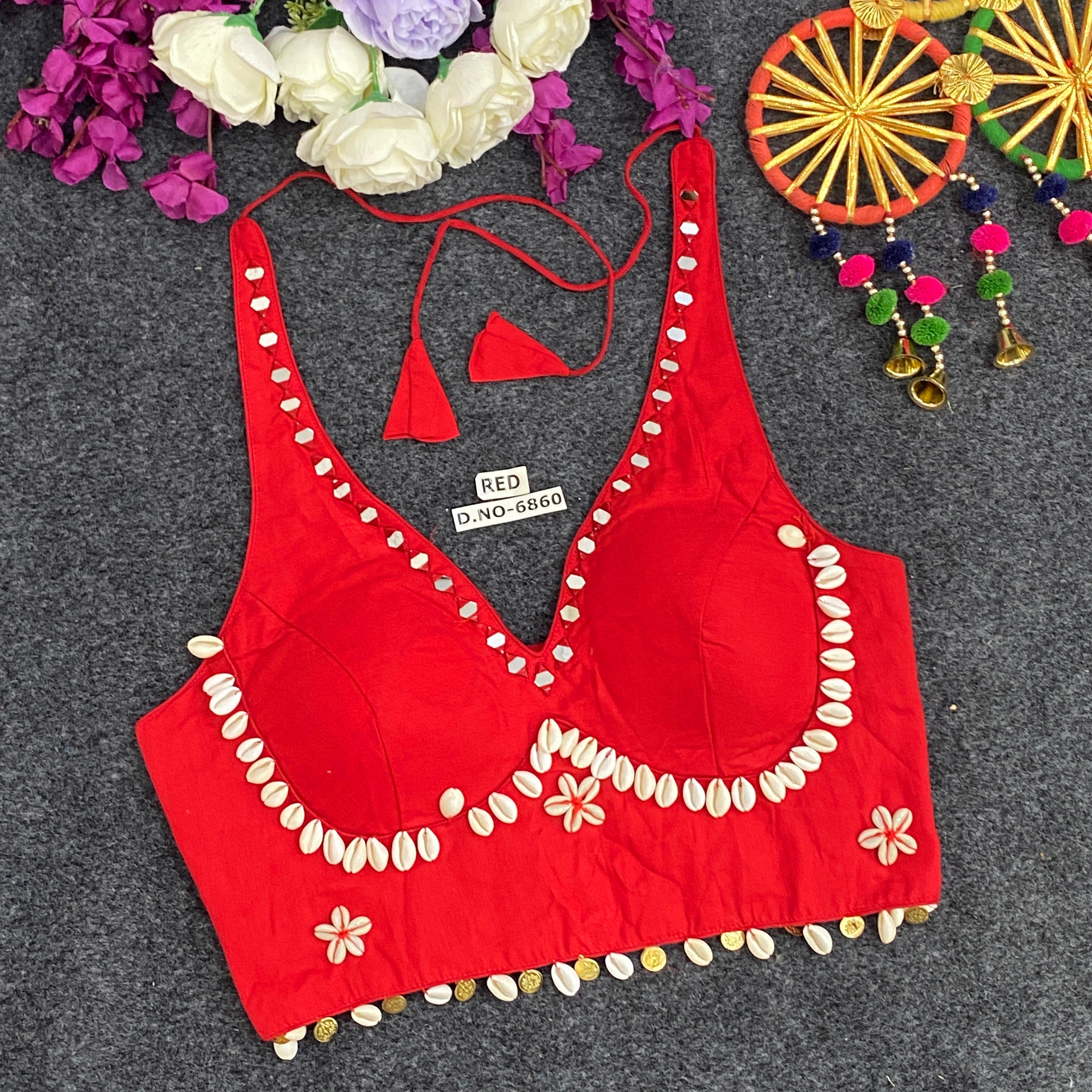 Navratri Stretchable Blouse - BL6860 – Blue – view 3