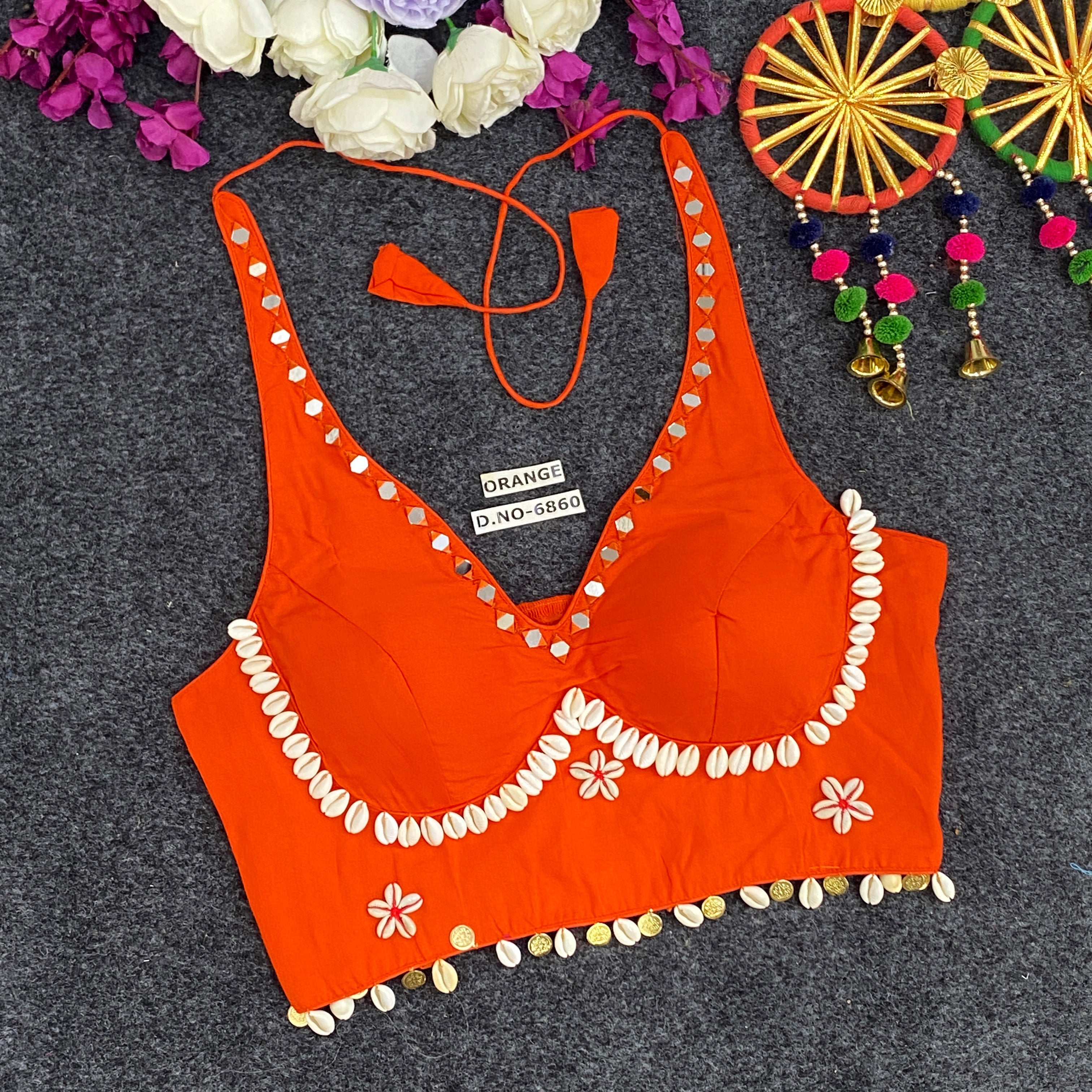 Navratri Stretchable Blouse - BL6860 – Purple – view 6