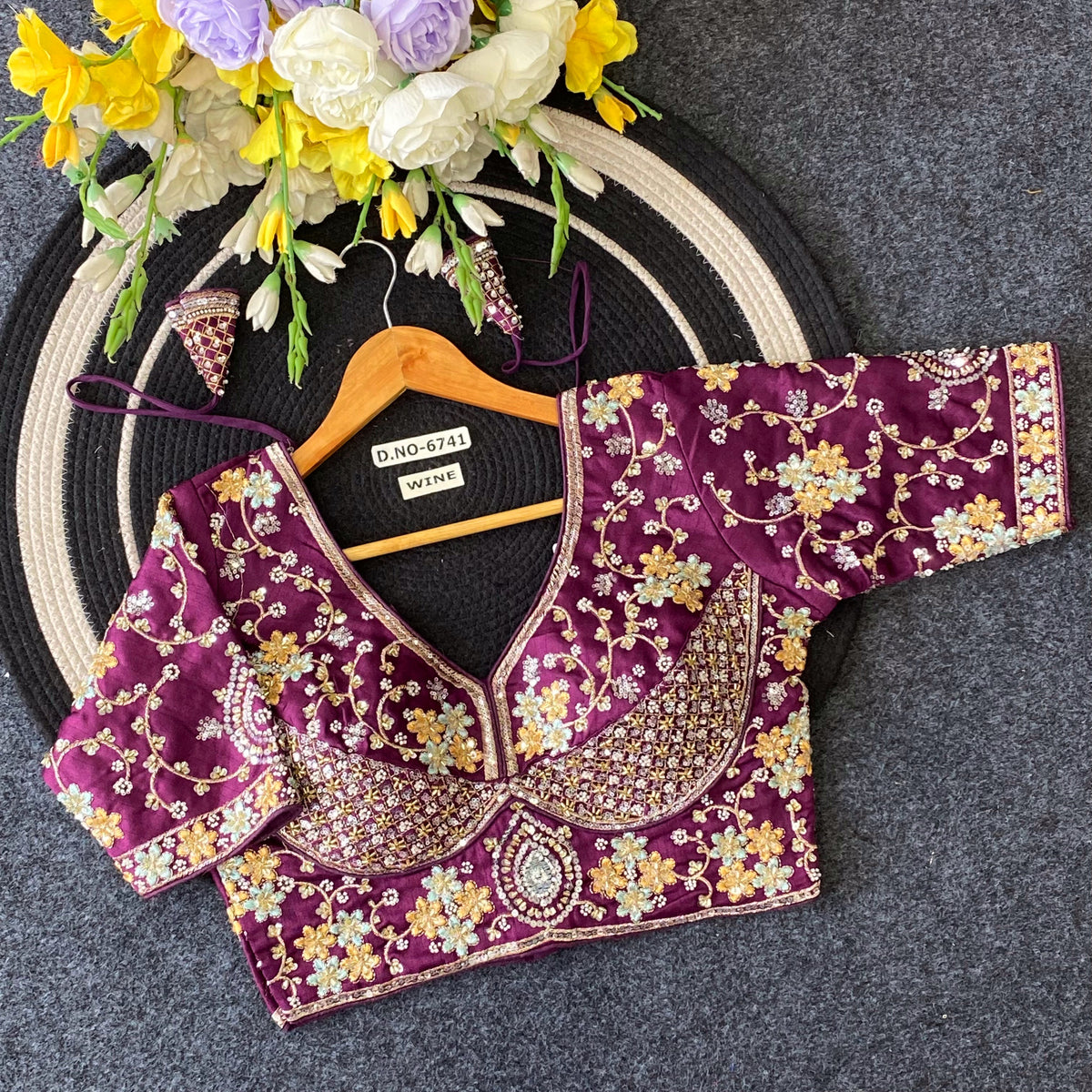 Italian Silk Bridal Blouse - Des- 6741 – Rani – view 11