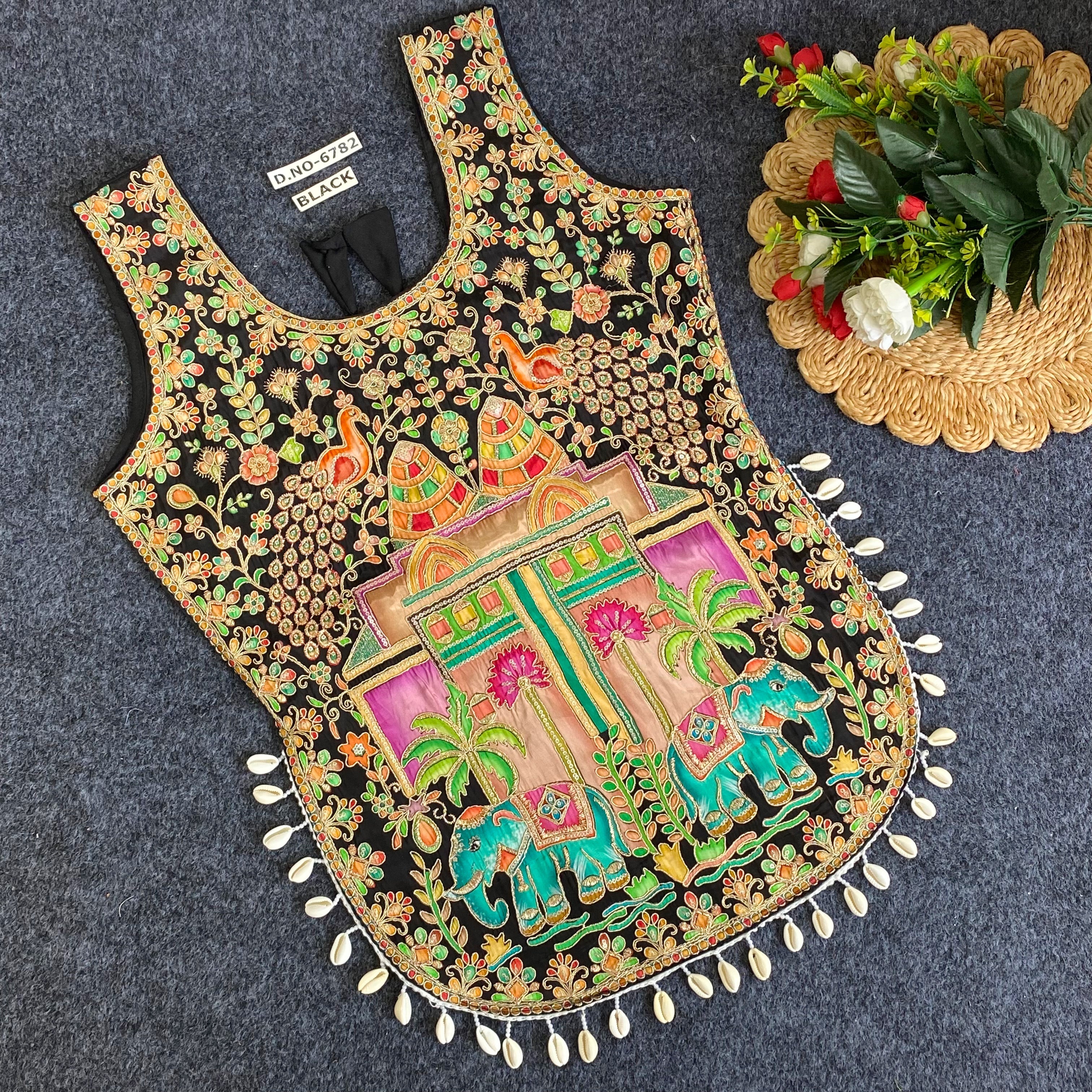 Navratri Kedia Kurti Blouse - Des- 6782 – Red – view 8