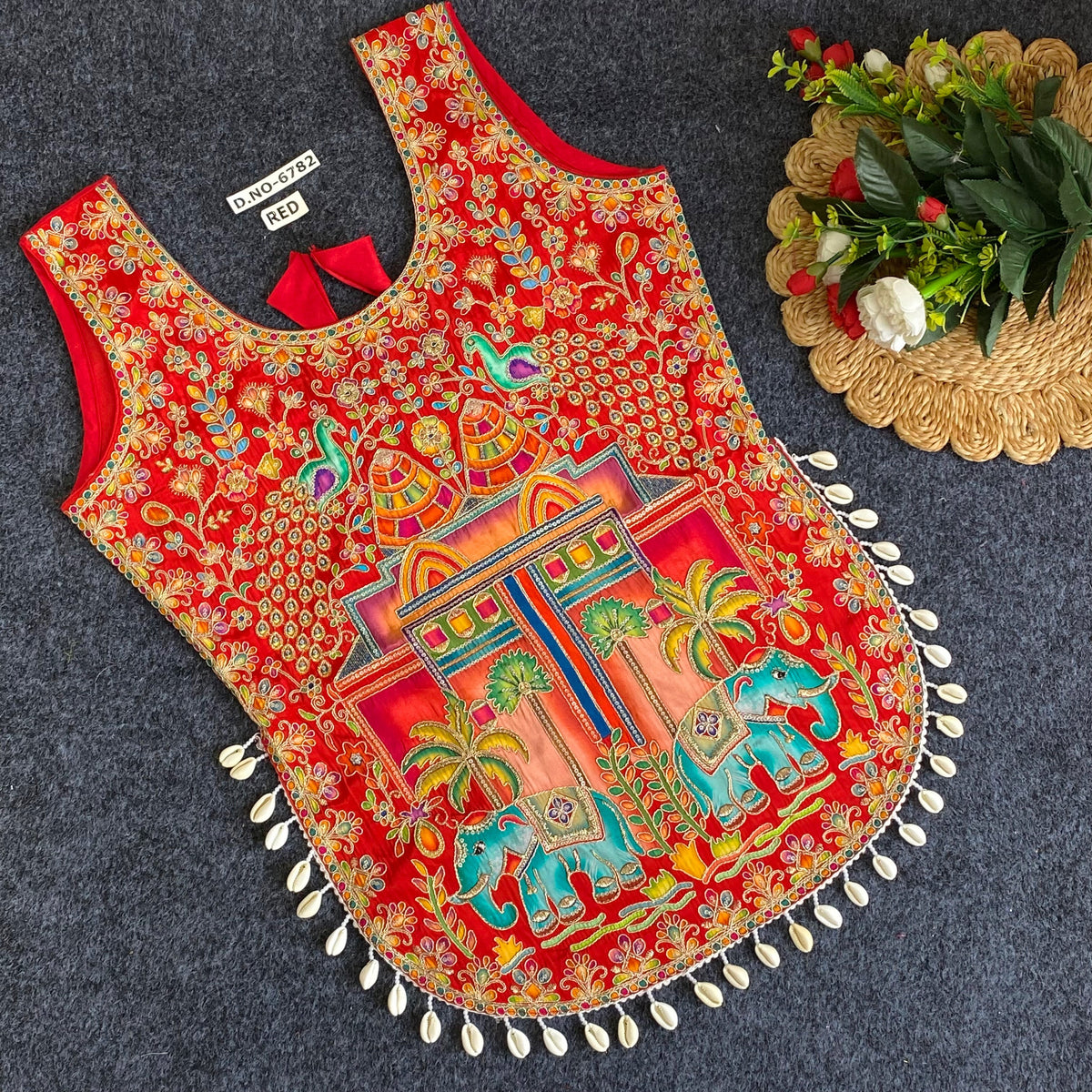 Navratri Kedia Kurti Blouse - Des- 6782 – Black – view 3