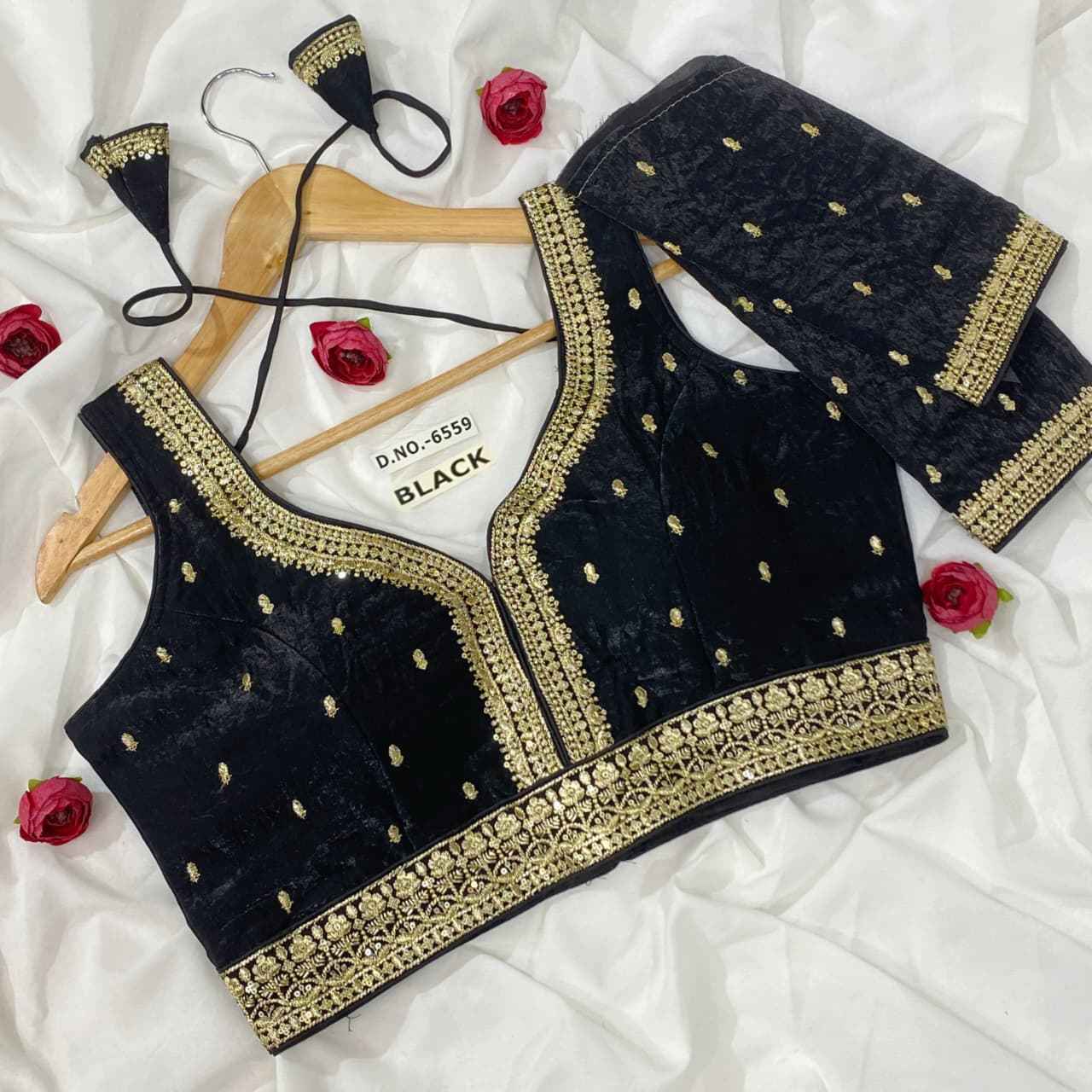 Fendy Silk Embroidered Blouse - Des- 6559 – Peacock – view 4