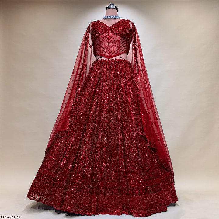 The Mewar Heritage Heirloom: Red Heritage Lehenga Ensemble IV