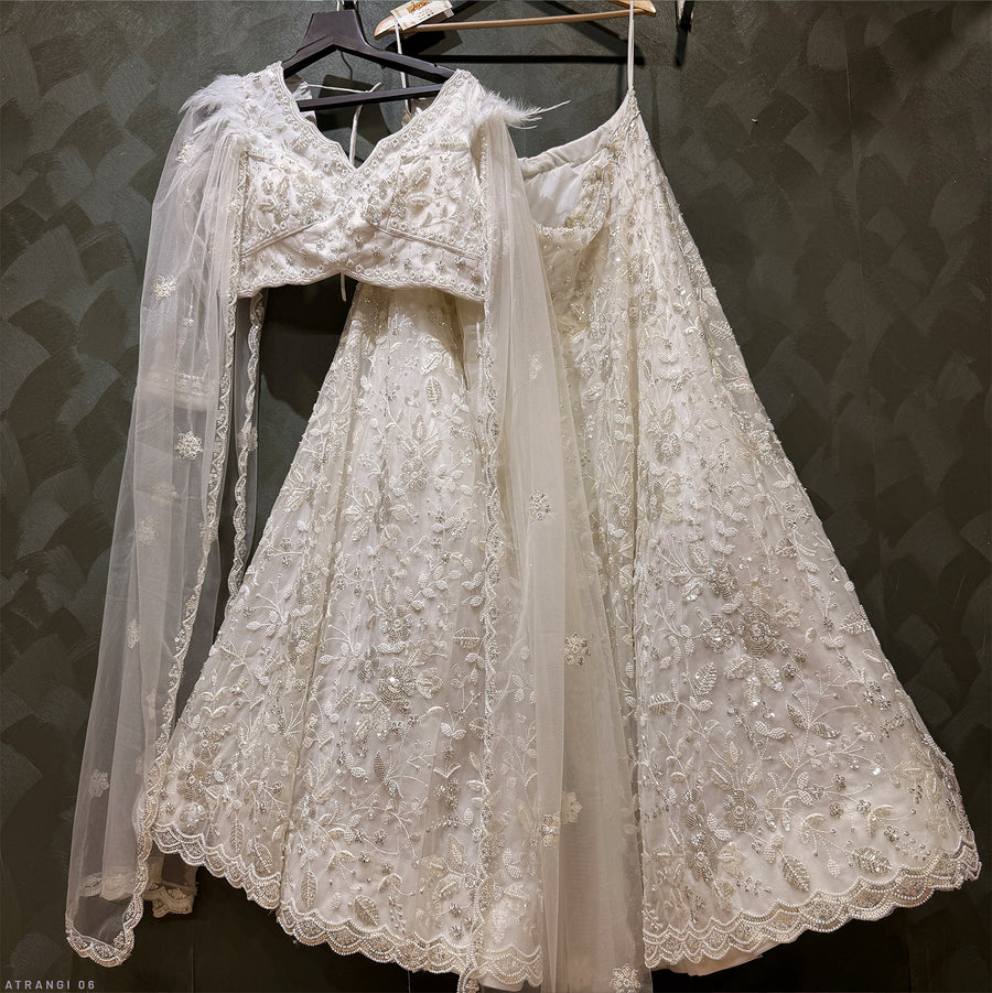 The Kalyani Heirloom: Off White Heritage Lehenga Ensemble IV