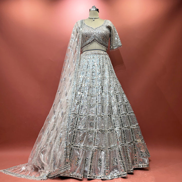 The Utsav Collection: Peach Lavender Heritage Lehenga Ensemble II