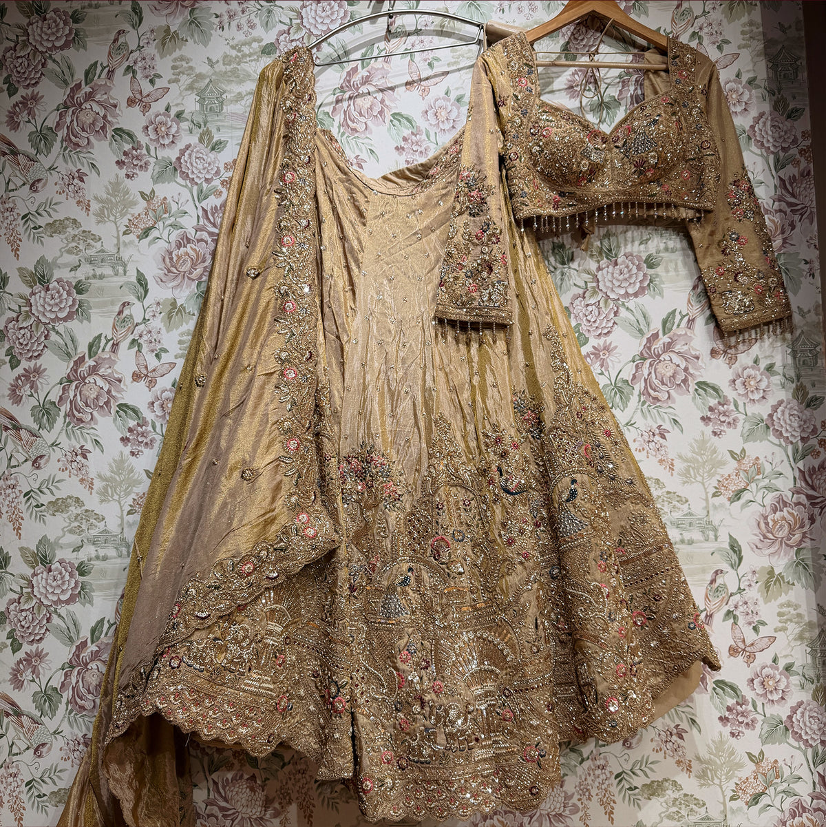 The Indrani Heirloom: Ivory Lehenga Ensemble III - Ivory - view 1